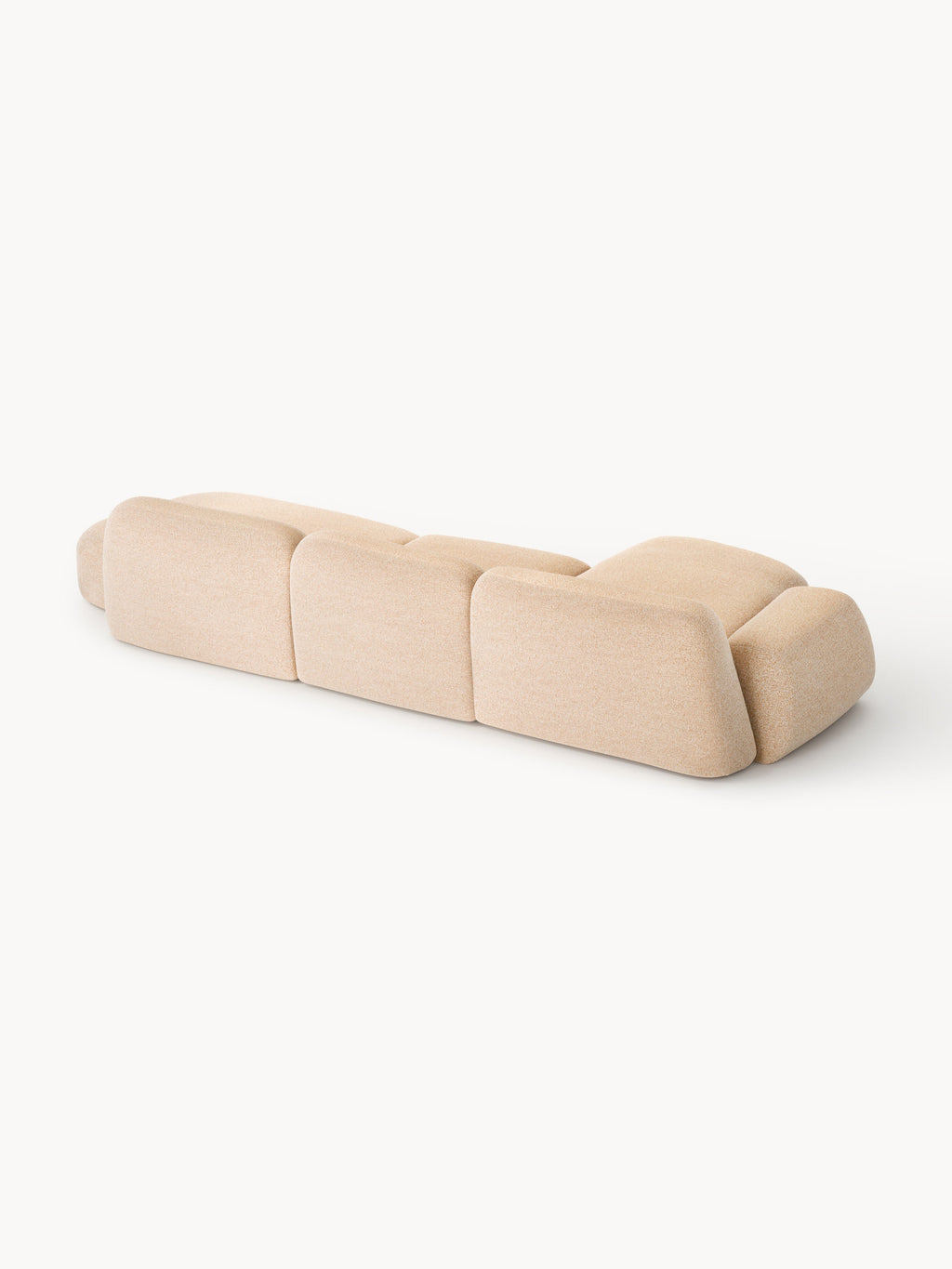 Wolke Modular Bouclé Corner Sofa (4-seater) with Chaise End
