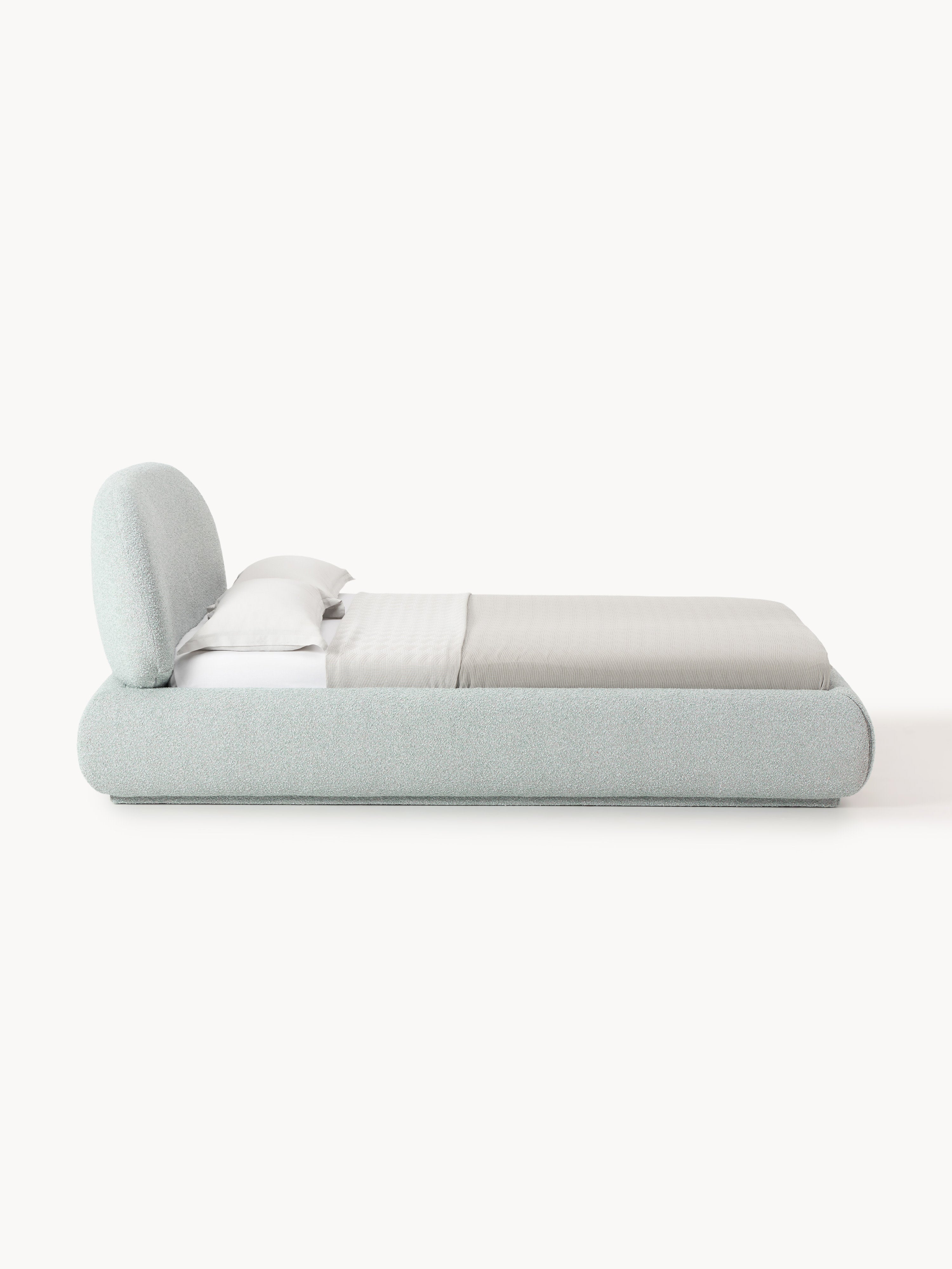 Alba Upholstered Bouclé Bed with Storage