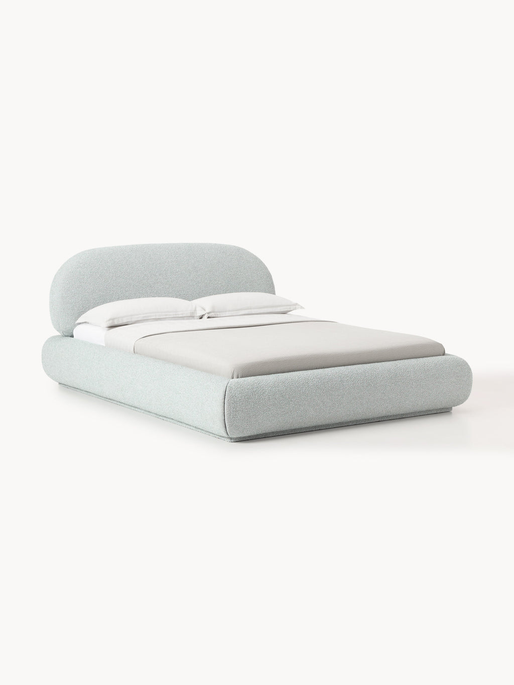 Alba Upholstered Bouclé Bed with Storage
