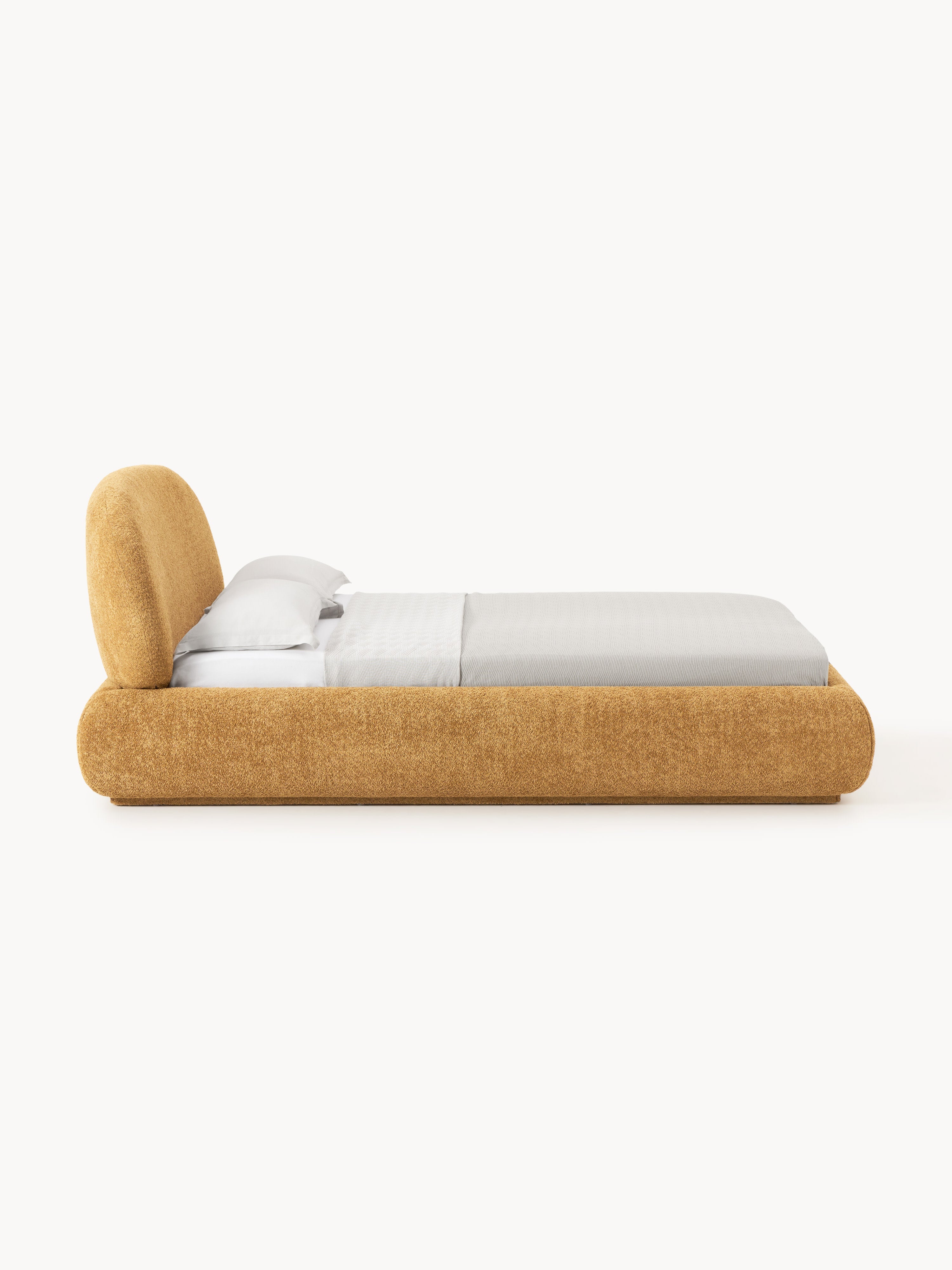 Alba Upholstered Teddy Bouclé Bed with Storage