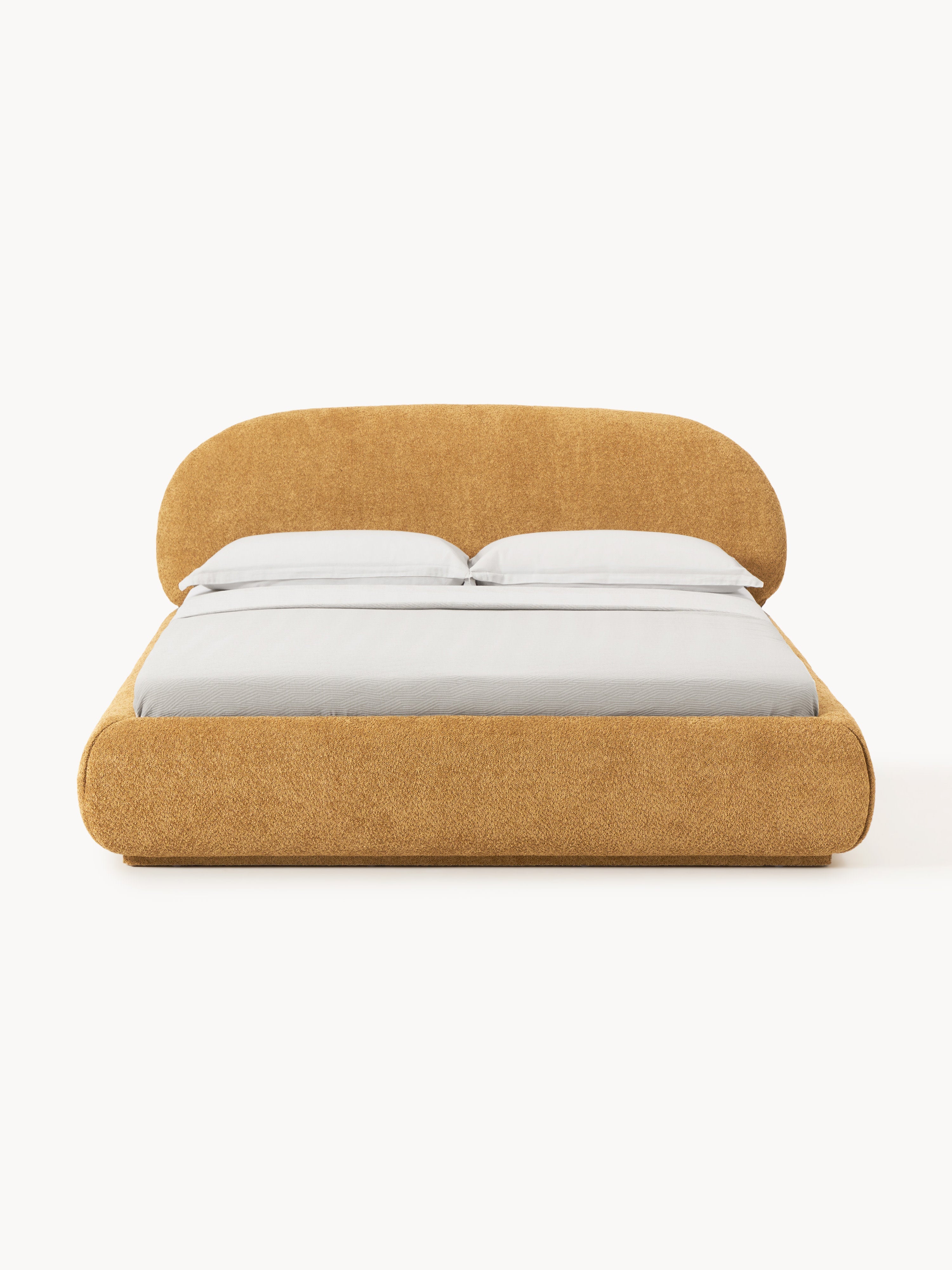 Alba Upholstered Teddy Bouclé Bed with Storage