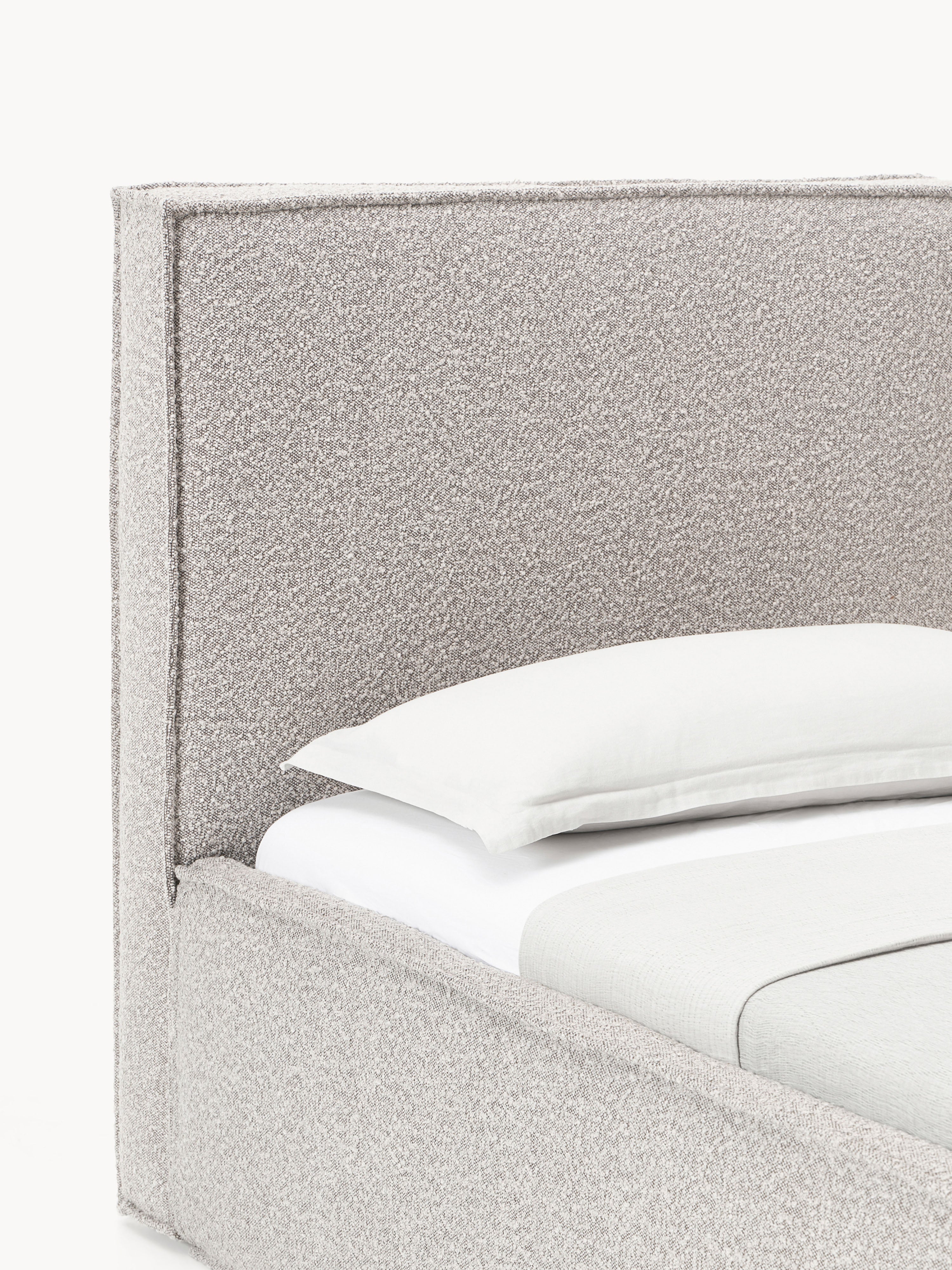 Dream Upholstered Bouclé Bed with Storage