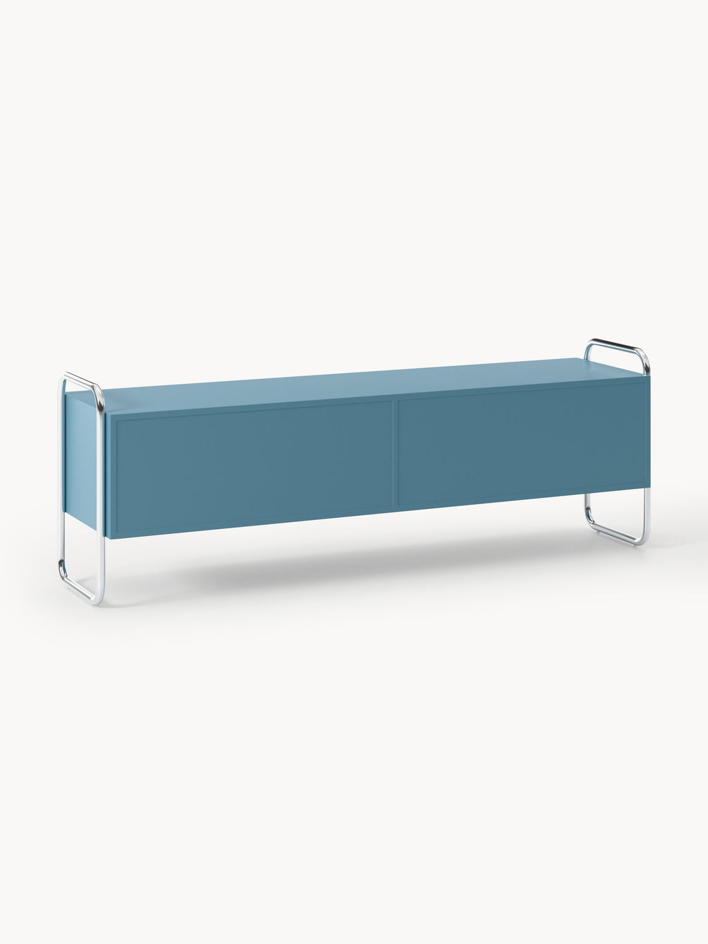 Robyn Metal Lowboard with Glass Front