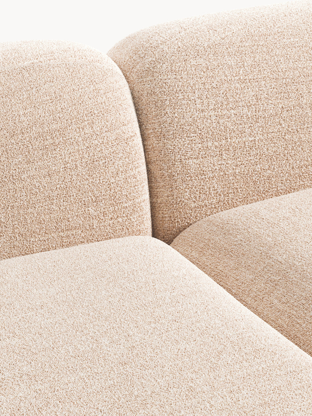Wolke Modular Bouclé Corner Sofa (4-seater) with Chaise End