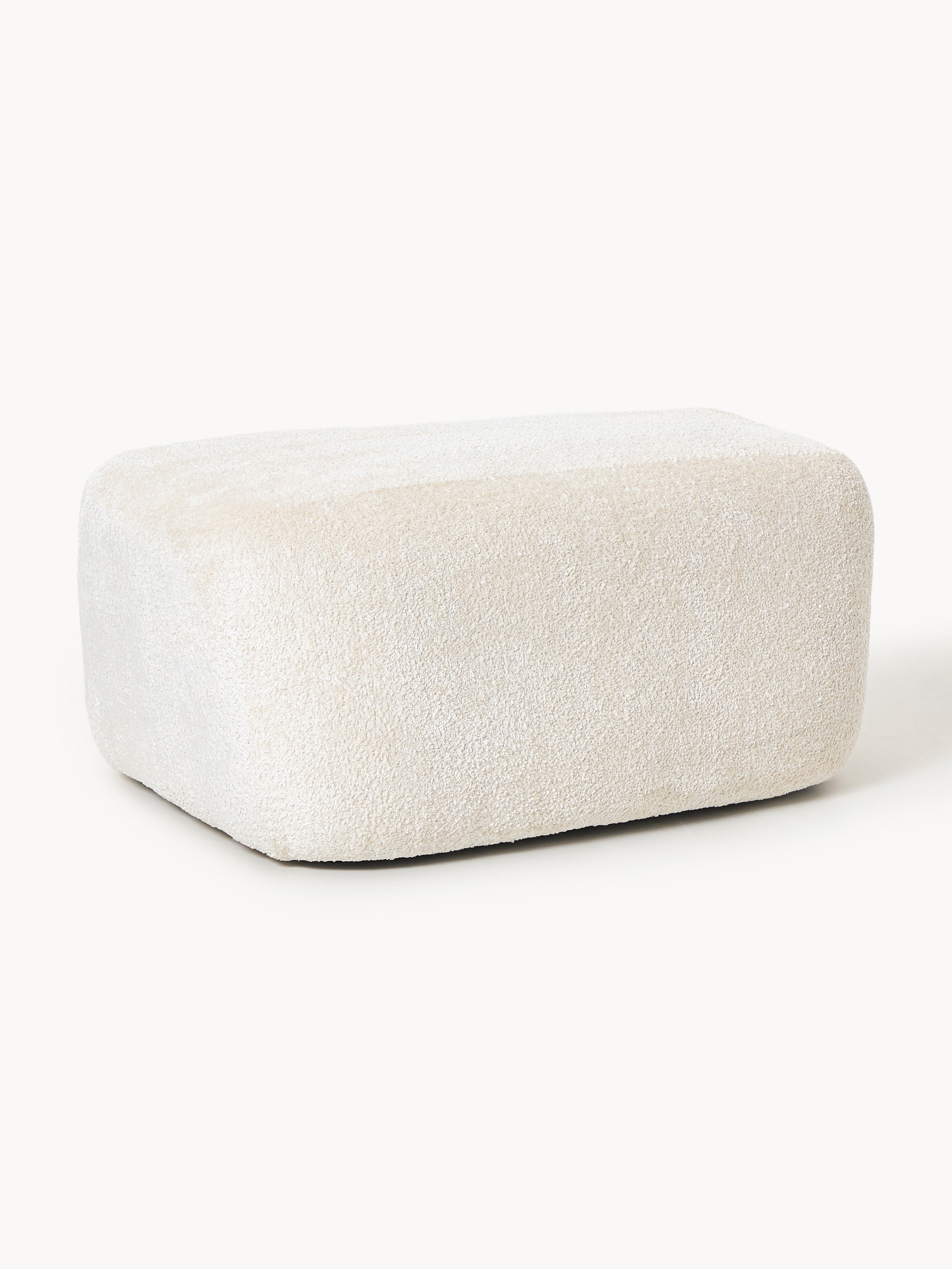Gallery image 1 - Large Teddy Bouclé Ottoman Wolke