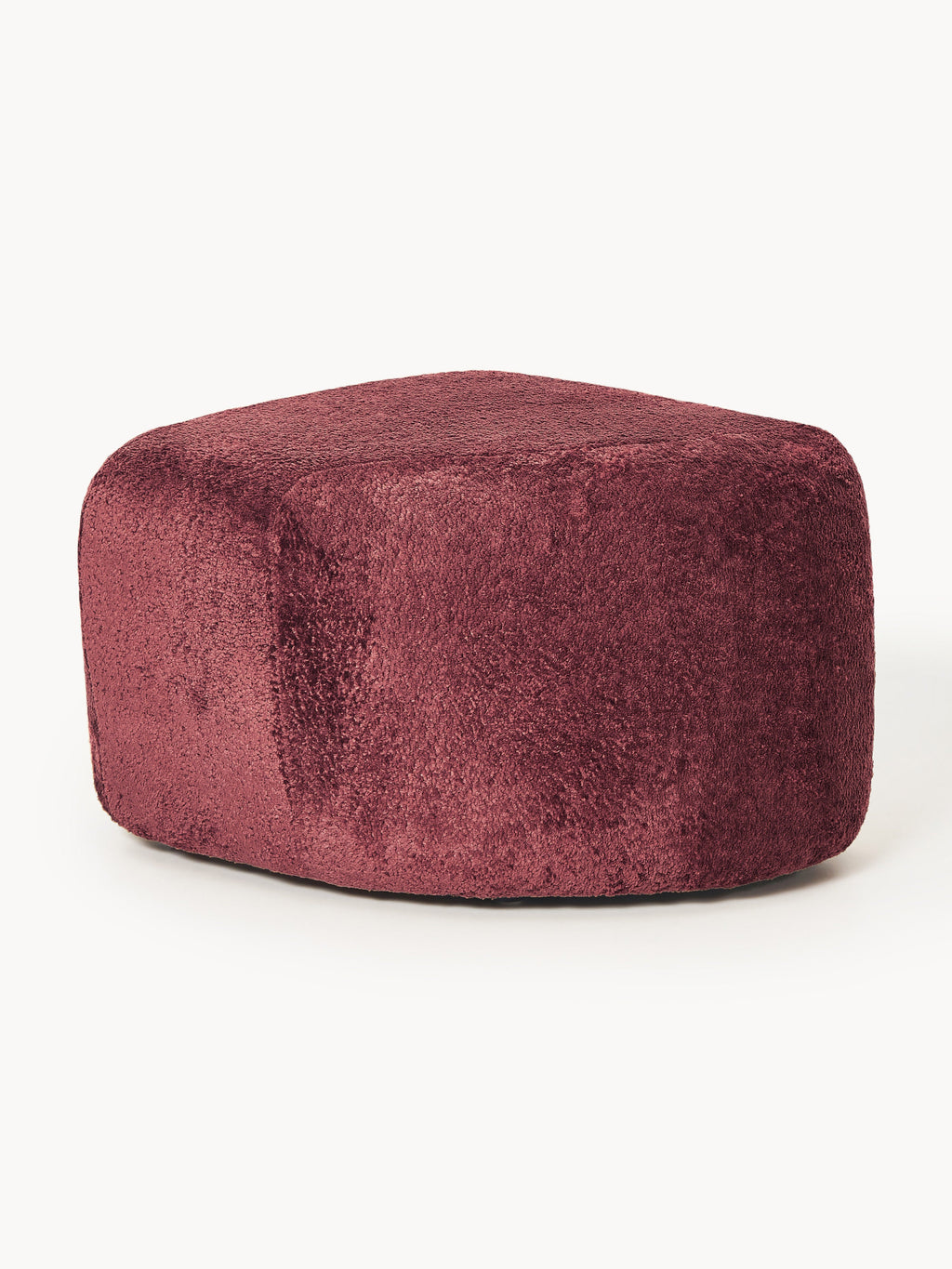 Wolke Oval Teddy Bouclé Ottoman