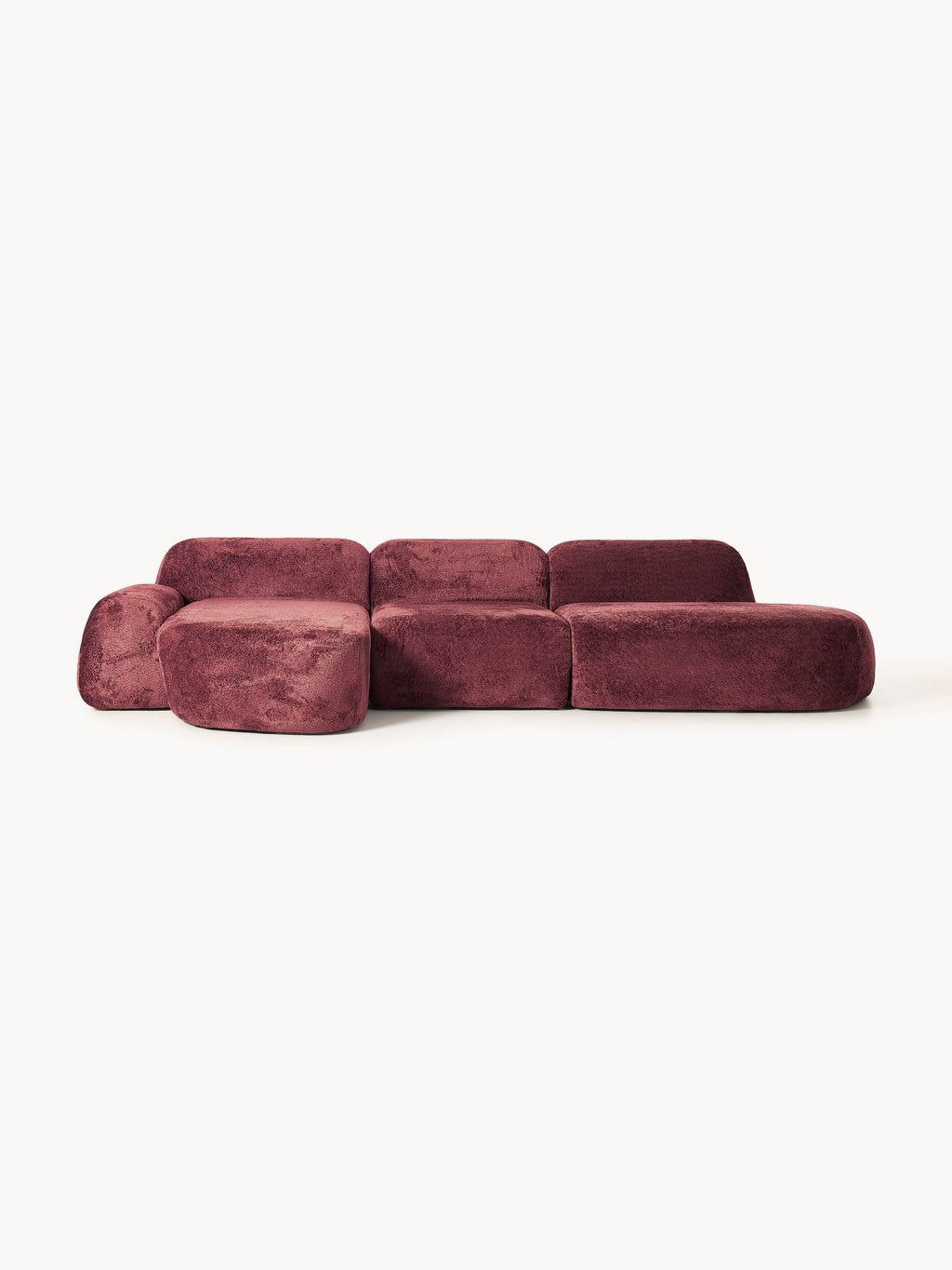 Gallery image 1 - Modular Teddy Bouclé Corner Sofa Wolke (4-seater) with Chaise End