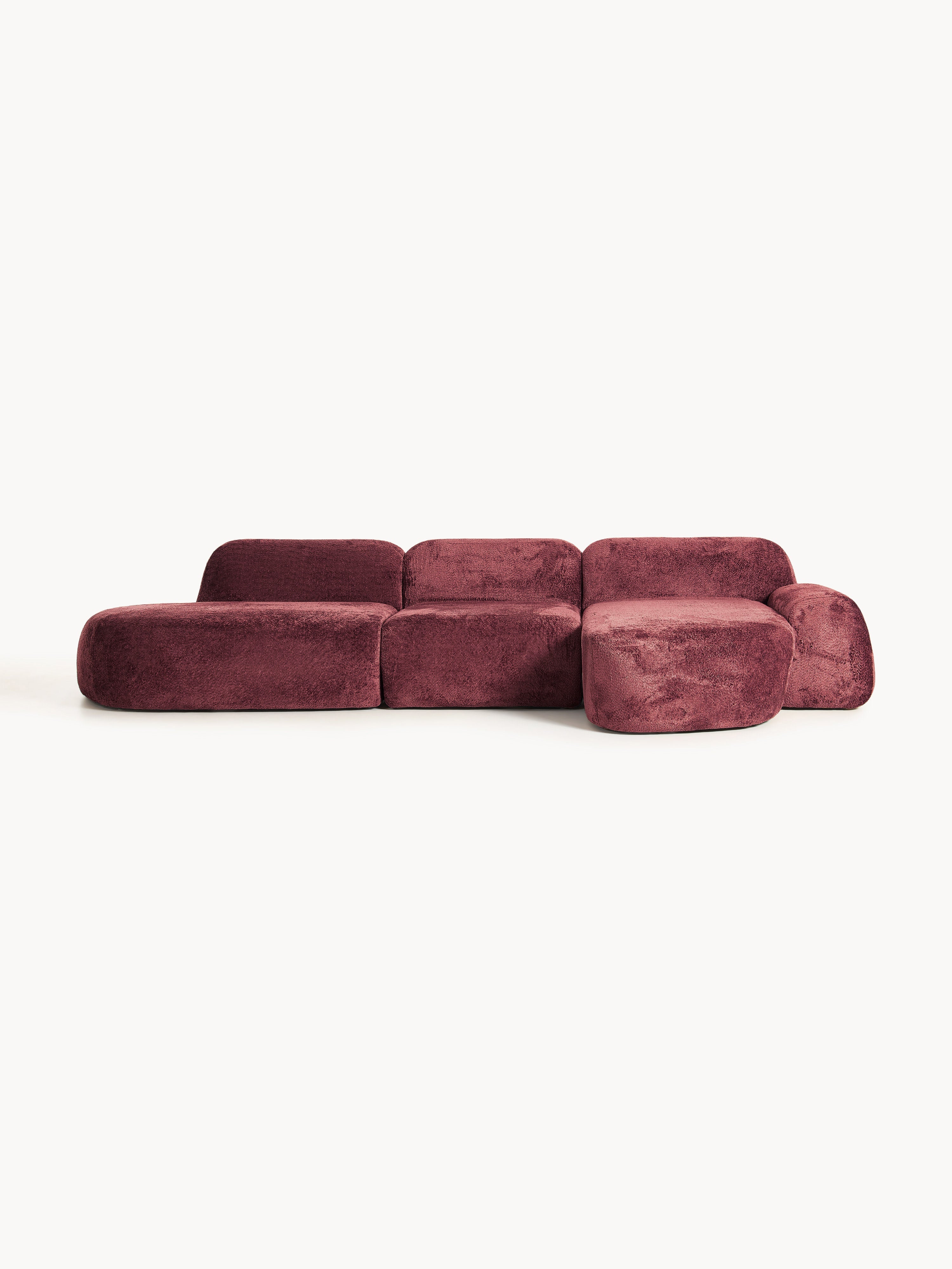 Wolke Modular Teddy Bouclé Corner Sofa (4-seater) with Chaise End