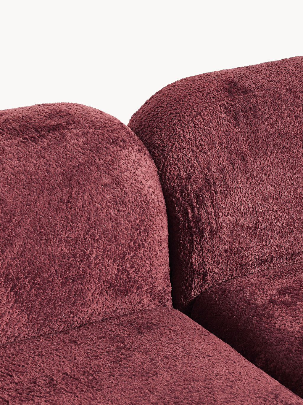 Wolke Modular Teddy Bouclé Corner Sofa (4-seater) with Chaise End