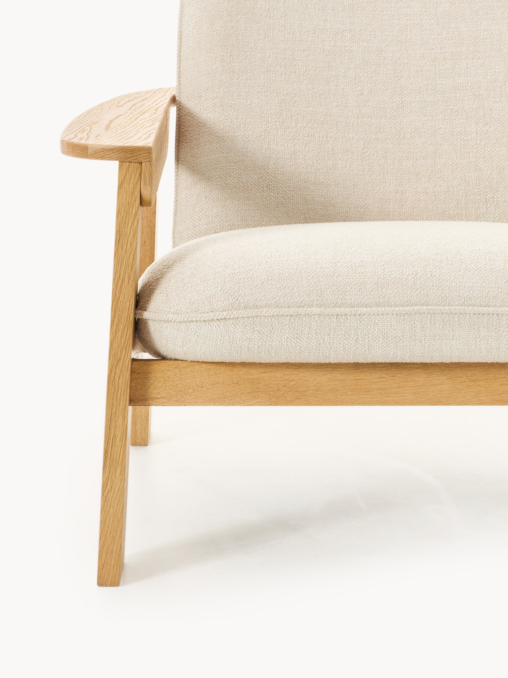 Steve Oak Wood Lounge Armchair