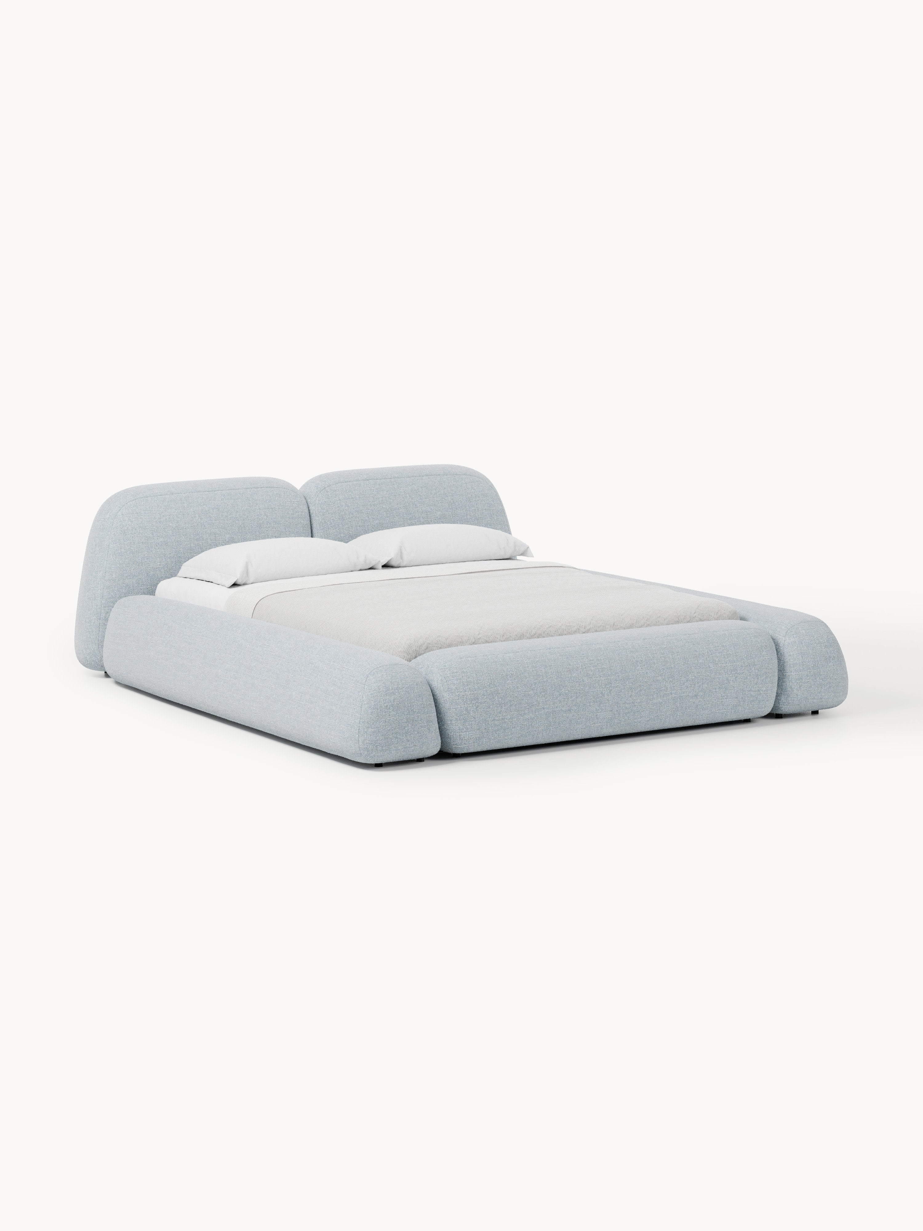 Gallery image 1 - Upholstered Bouclé Bed Wolke