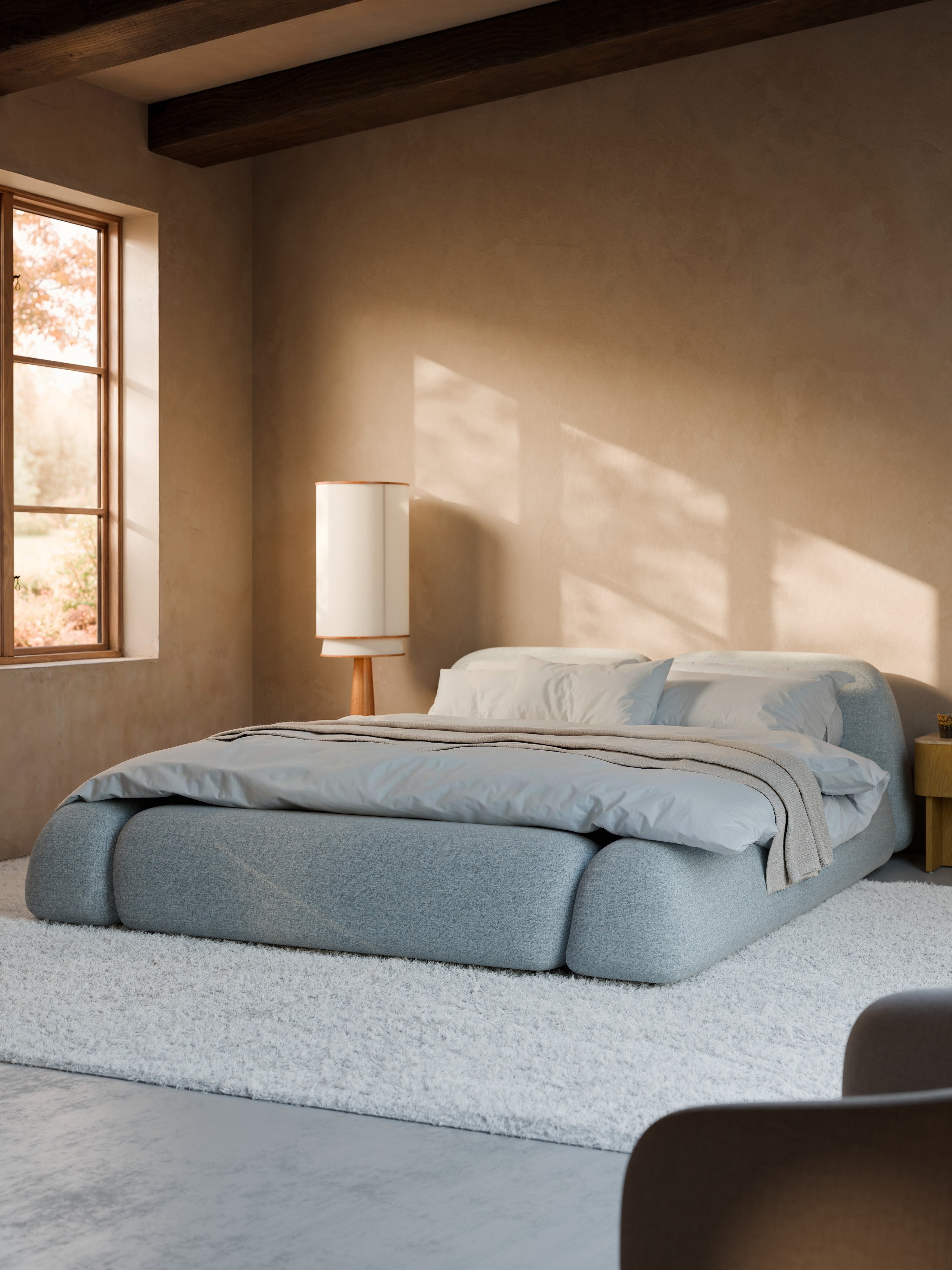 Wolke Upholstered Bouclé Bed