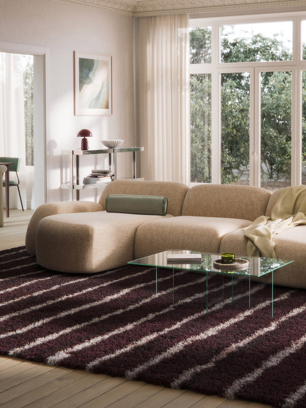 Wolke Bouclé Chaise Corner Module