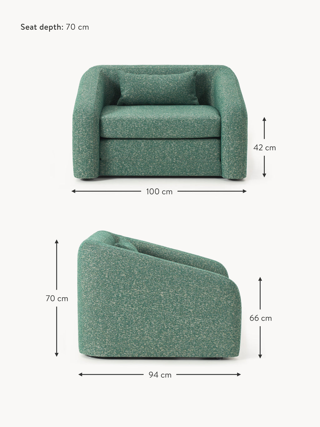 Eliot Bouclé Chair Bed