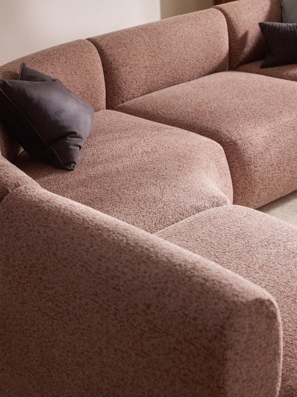 Sofia Modular Bouclé Corner Sofa (4-seater)
