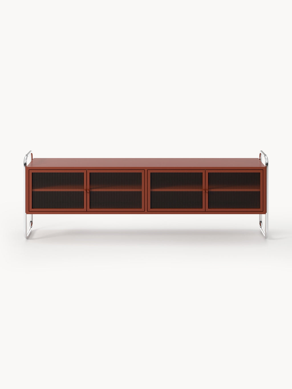 Robyn Metal Lowboard with Glass Front