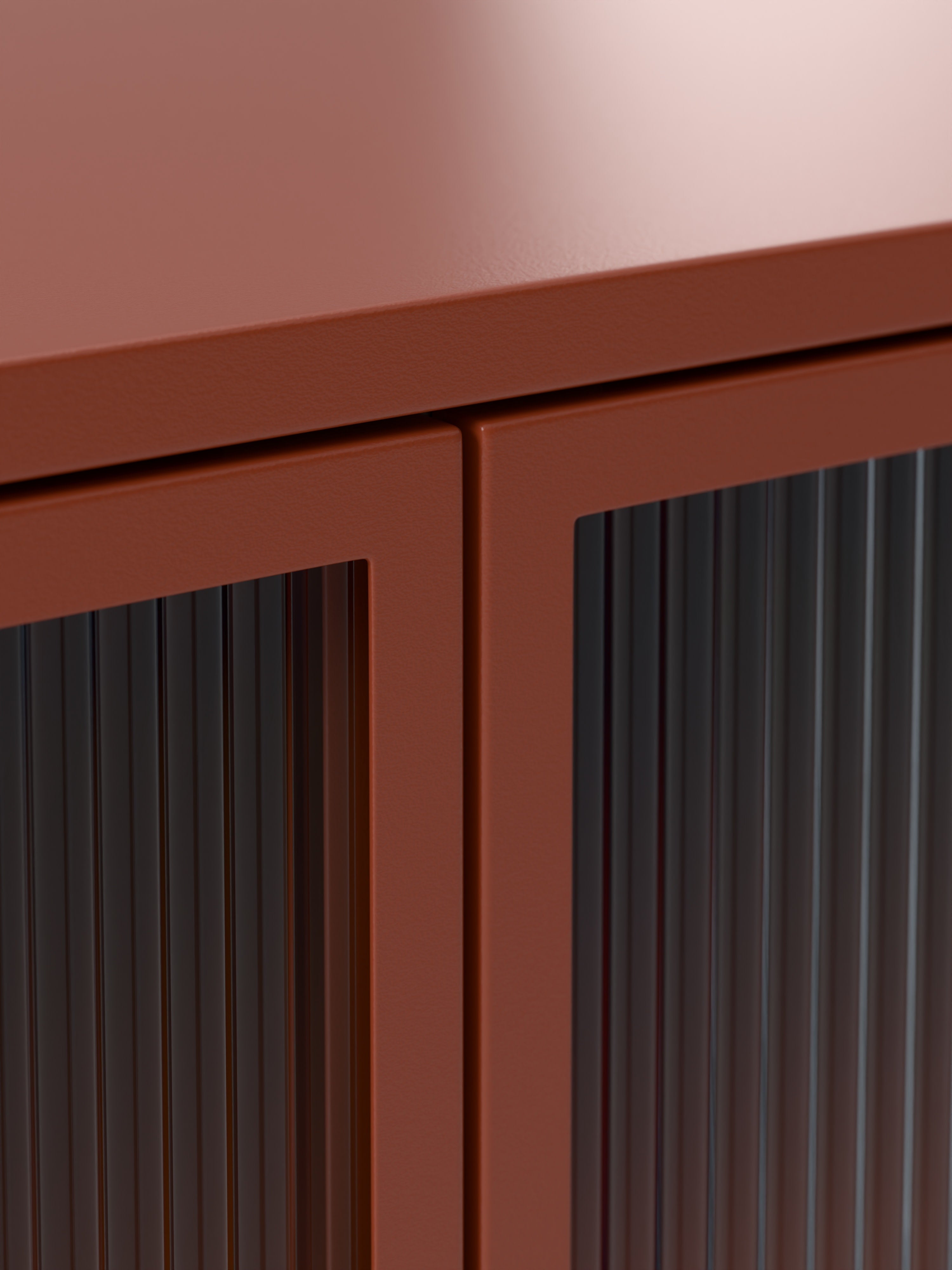 Robyn Metal Lowboard with Glass Front