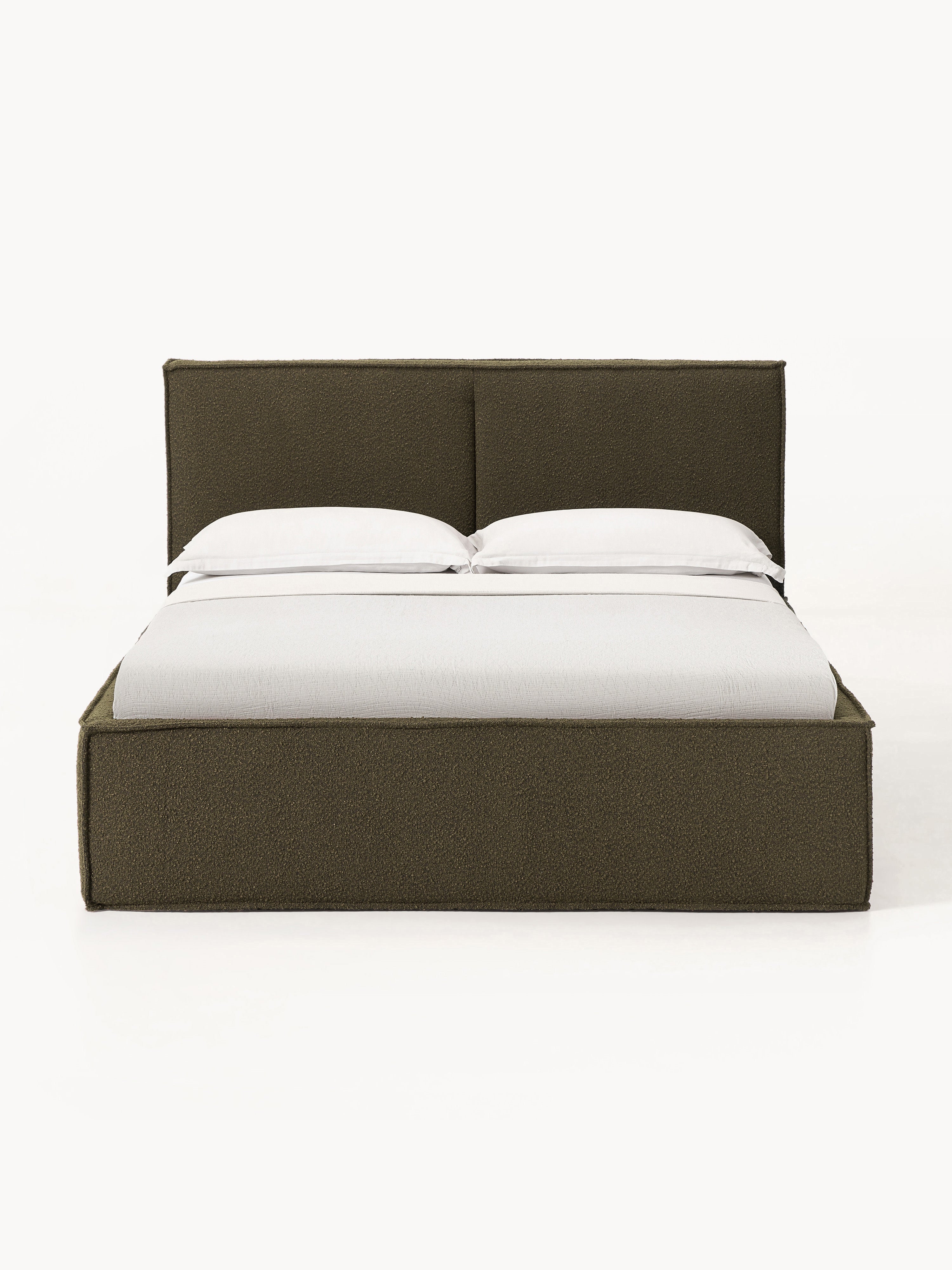 Dream Upholstered Bouclé Bed with Storage