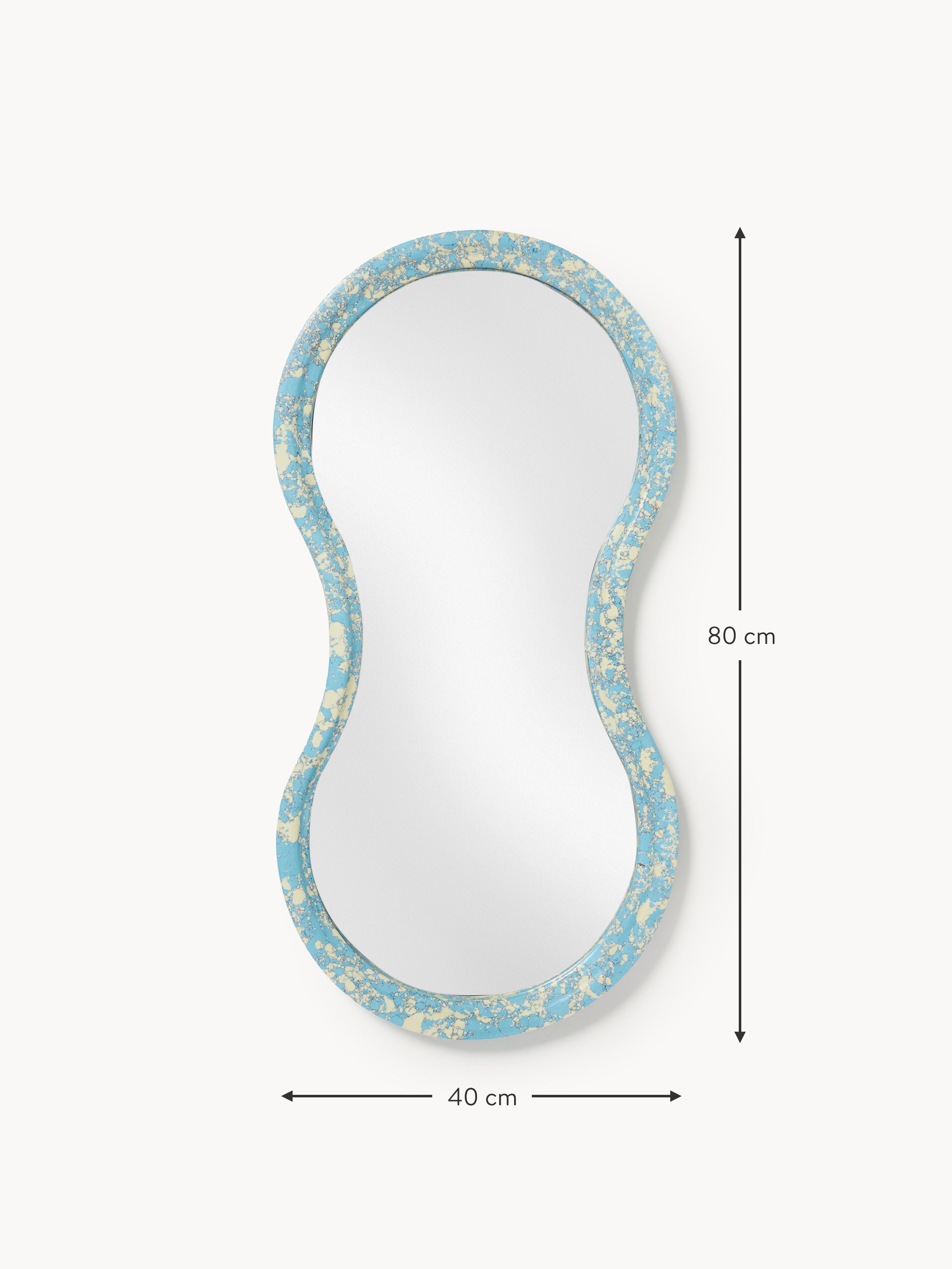 Elara Wall Mirror with Engineered Marble Frame