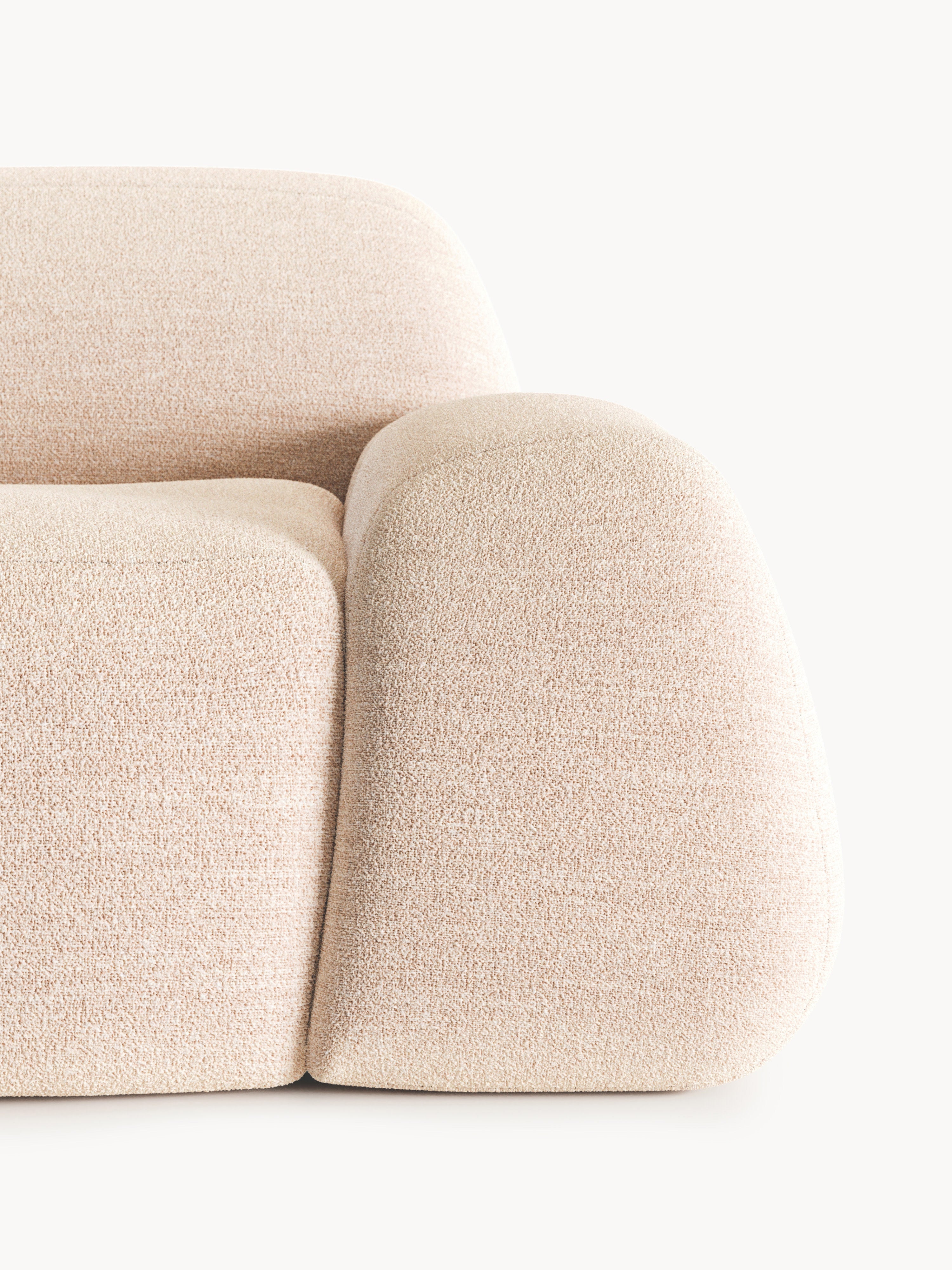 Wolke Modular Bouclé Corner Sofa (4-seater) with Chaise End