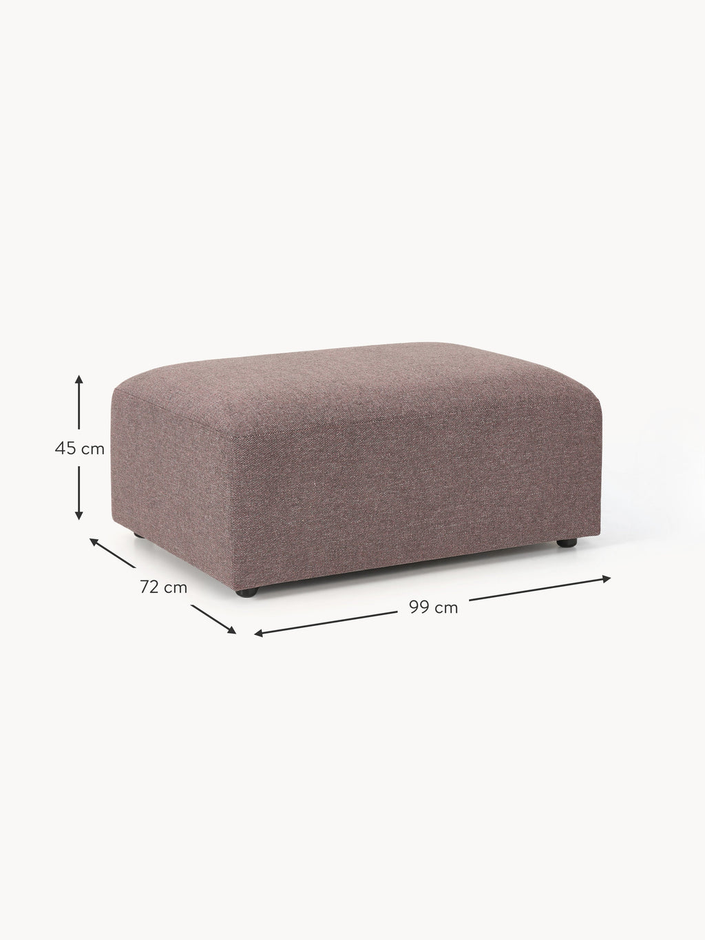 Melva Ottoman, W 99 x D 72 cm