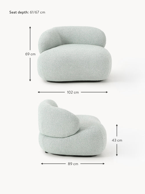 Alba Bouclé Lounge Armchair
