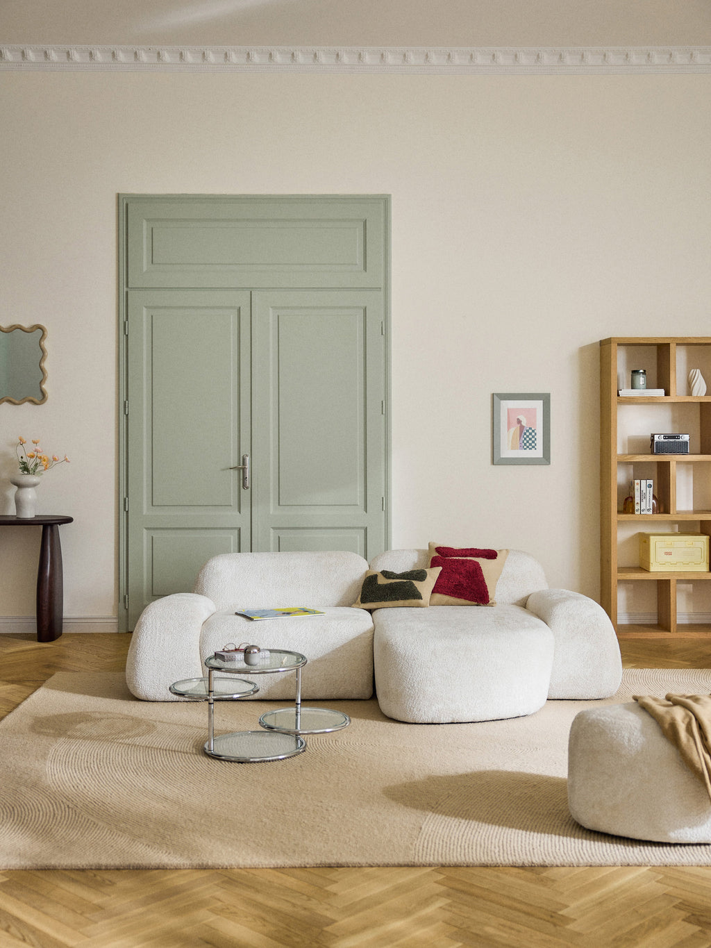 Wolke Modular Teddy Bouclé Corner Sofa (3-seater)