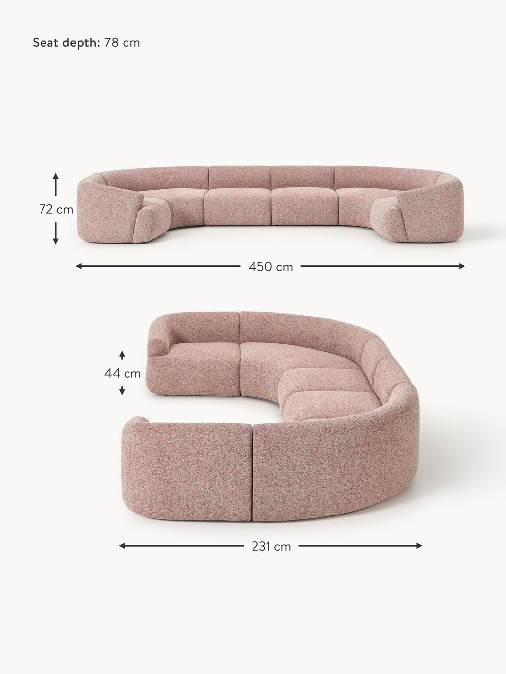 Sofia XL Modular Bouclé Sofa