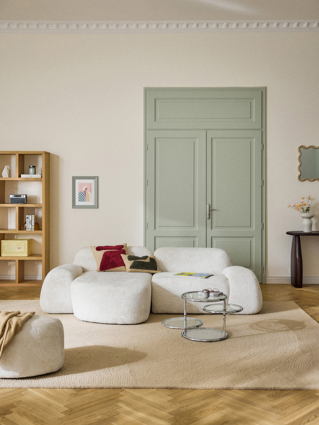 Wolke Teddy Bouclé Chaise Corner Module