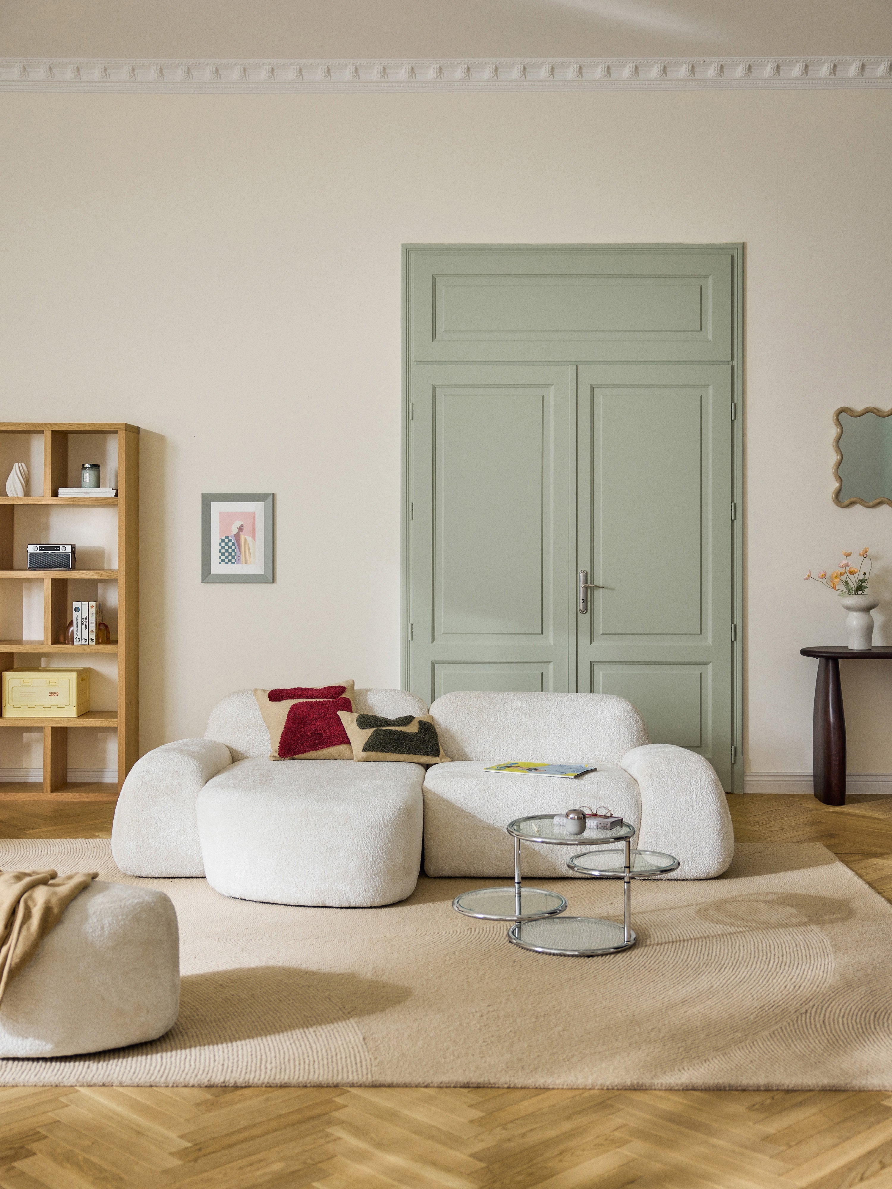 Wolke Teddy Bouclé Chaise Corner Module