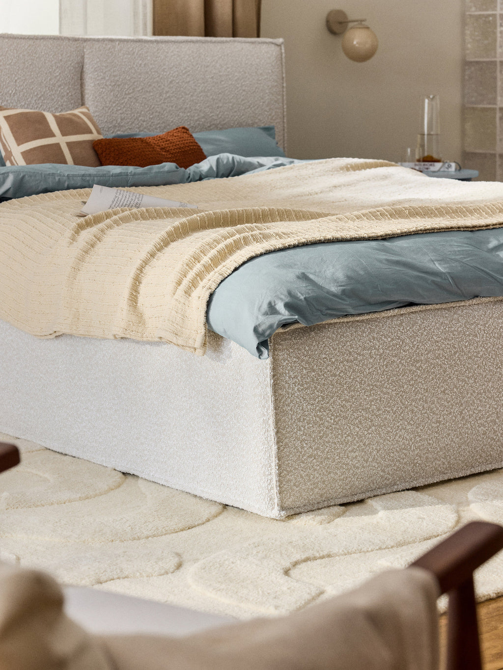 Dream Upholstered Bouclé Bed