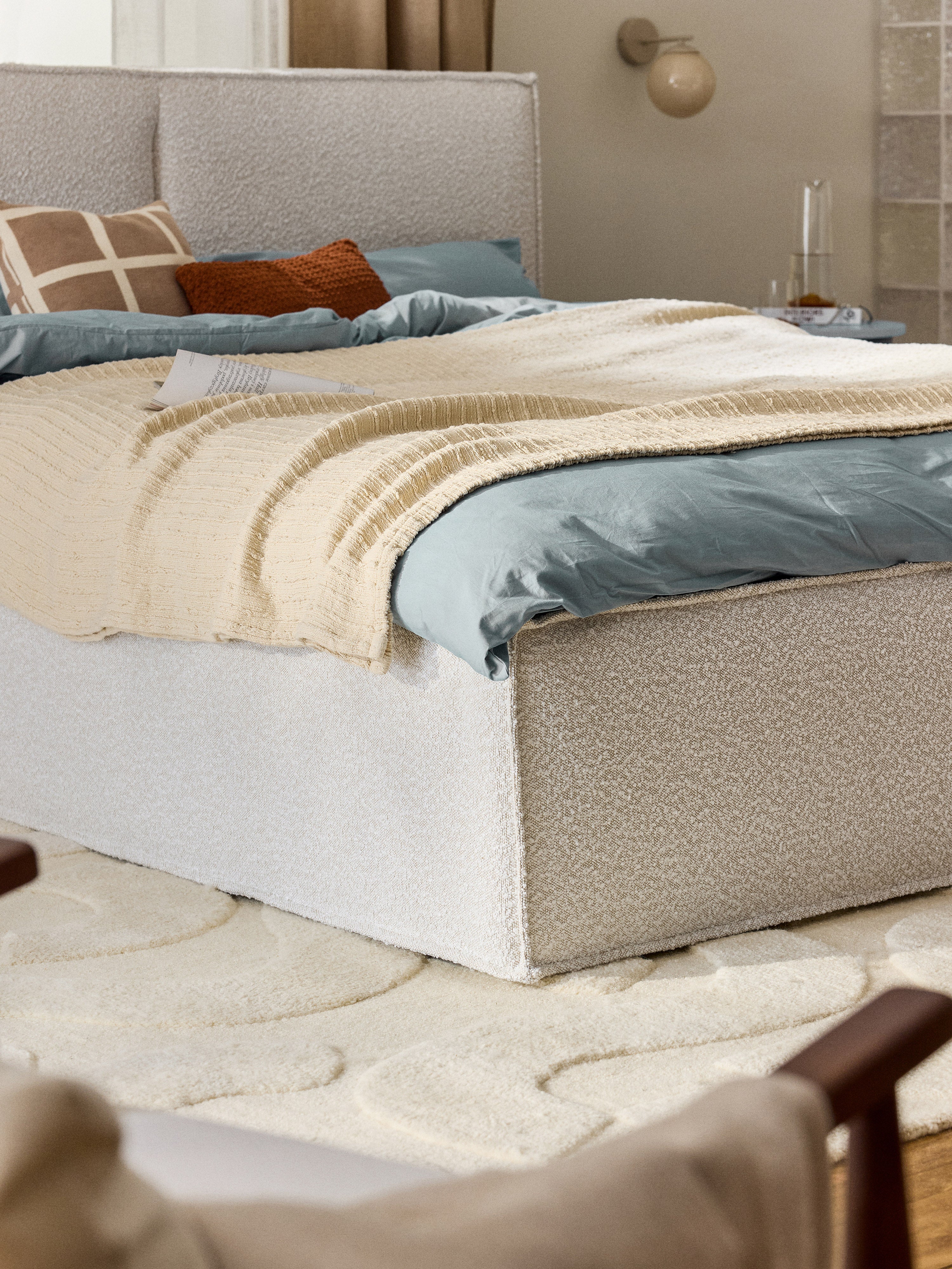 Dream Upholstered Bouclé Bed