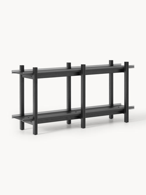Gallery image 1 - Oak Shelving Unit Alex with Glass Shelves