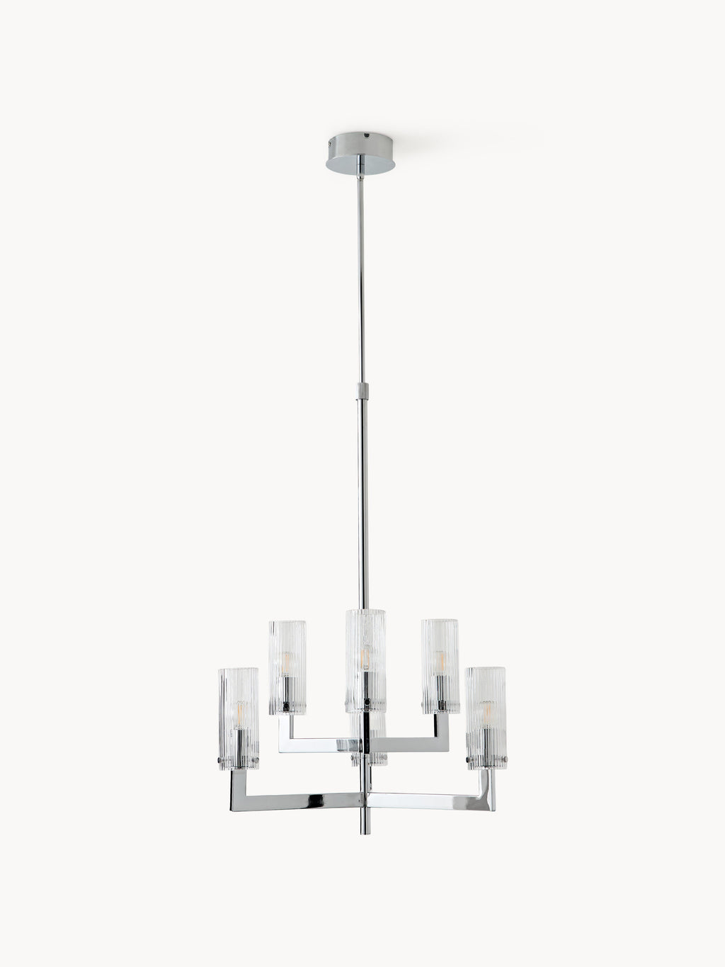 Ribbed Glass Chandelier Emmi