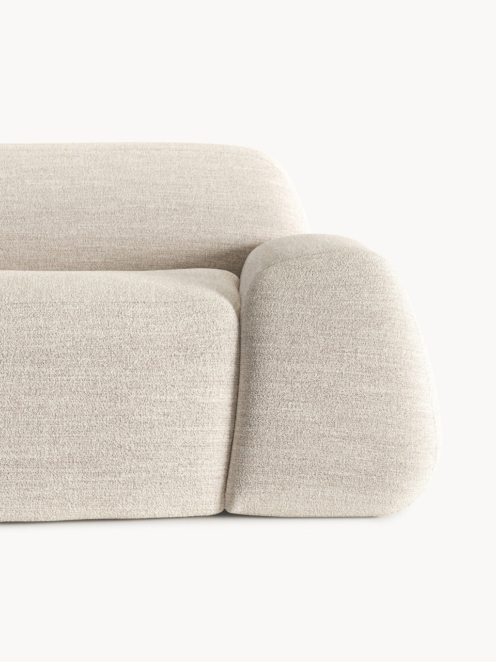 Wolke Modular Bouclé Chaise (3-seater)