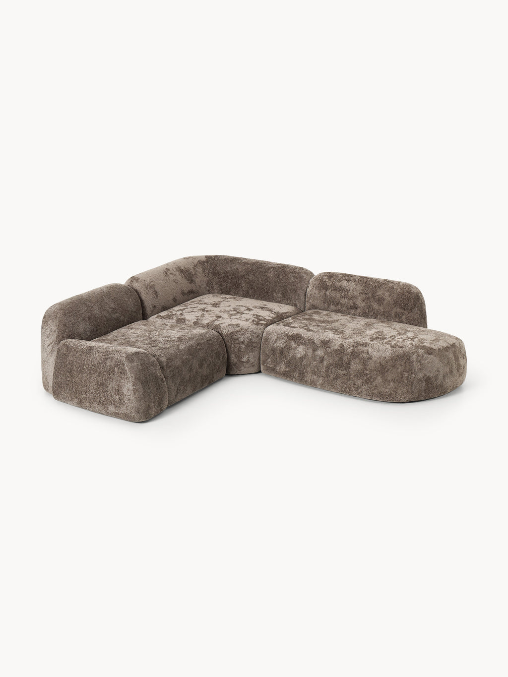 Wolke Modular Teddy Bouclé Corner Sofa (4-seater) with Chaise End