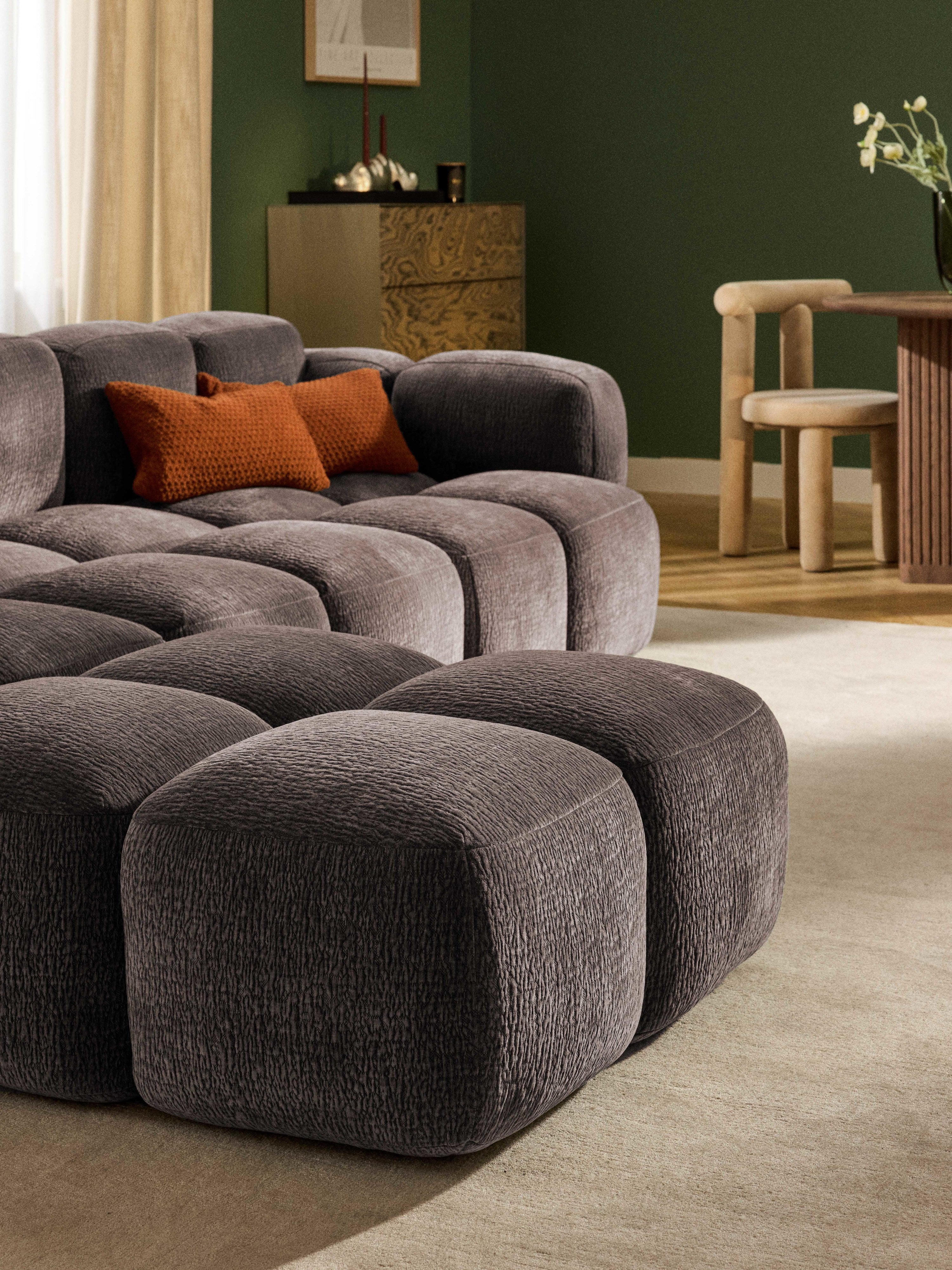 Tayla Modular Sofa (4-seater) with Ottoman (left/right)