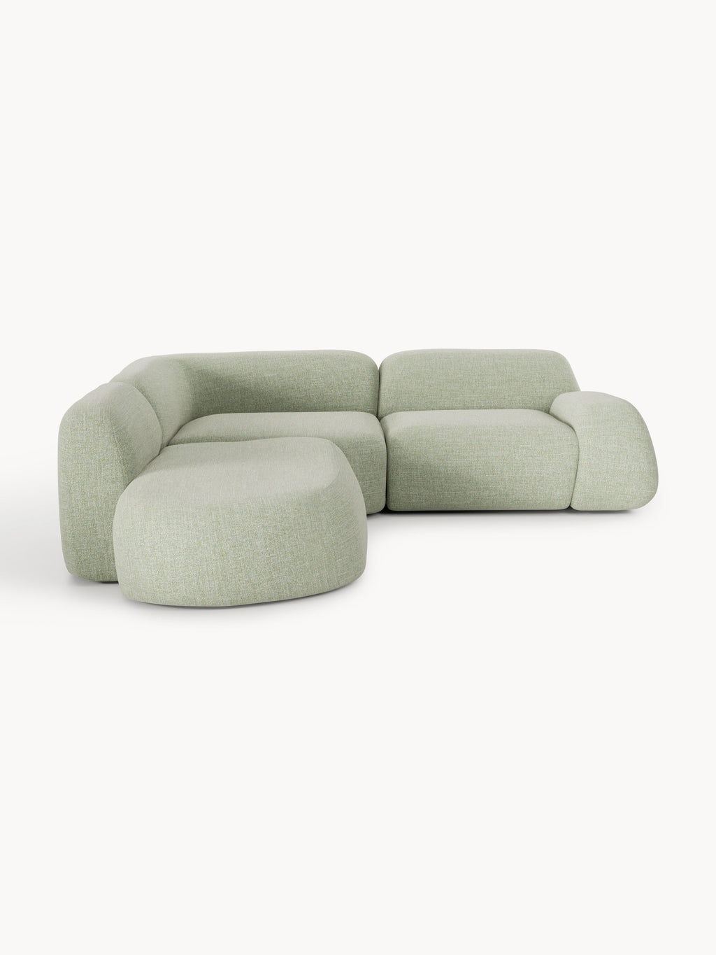 Wolke Modular Bouclé Corner Sofa (4-seater) with Chaise End