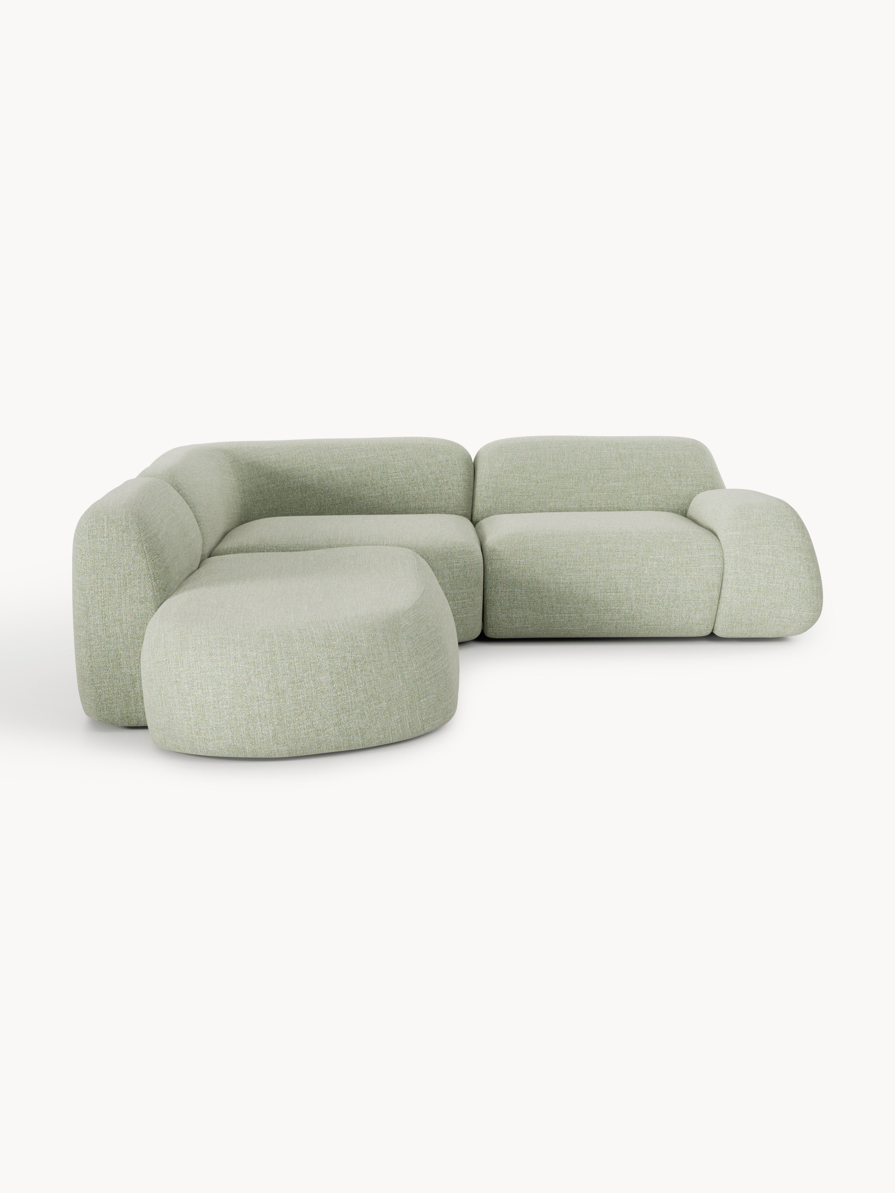 Wolke Modular Bouclé Corner Sofa (4-seater) with Chaise End