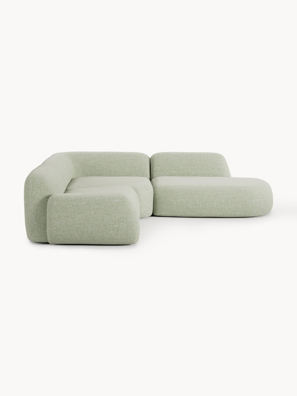 Wolke Modular Bouclé Corner Sofa (4-seater) with Chaise End
