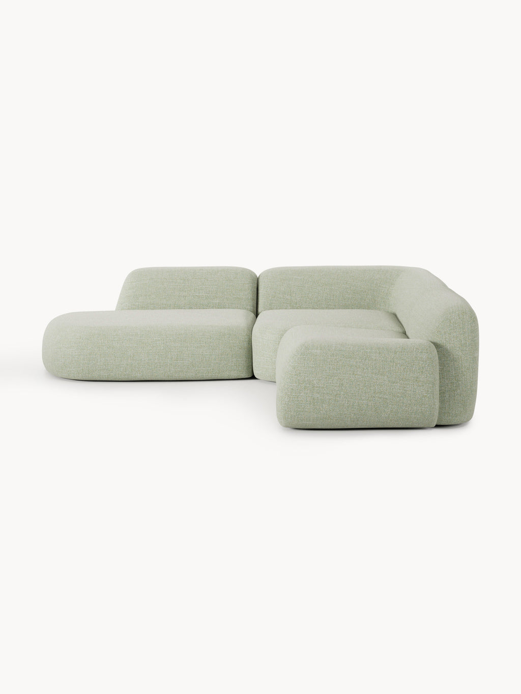 Wolke Modular Bouclé Corner Sofa (4-seater) with Chaise End