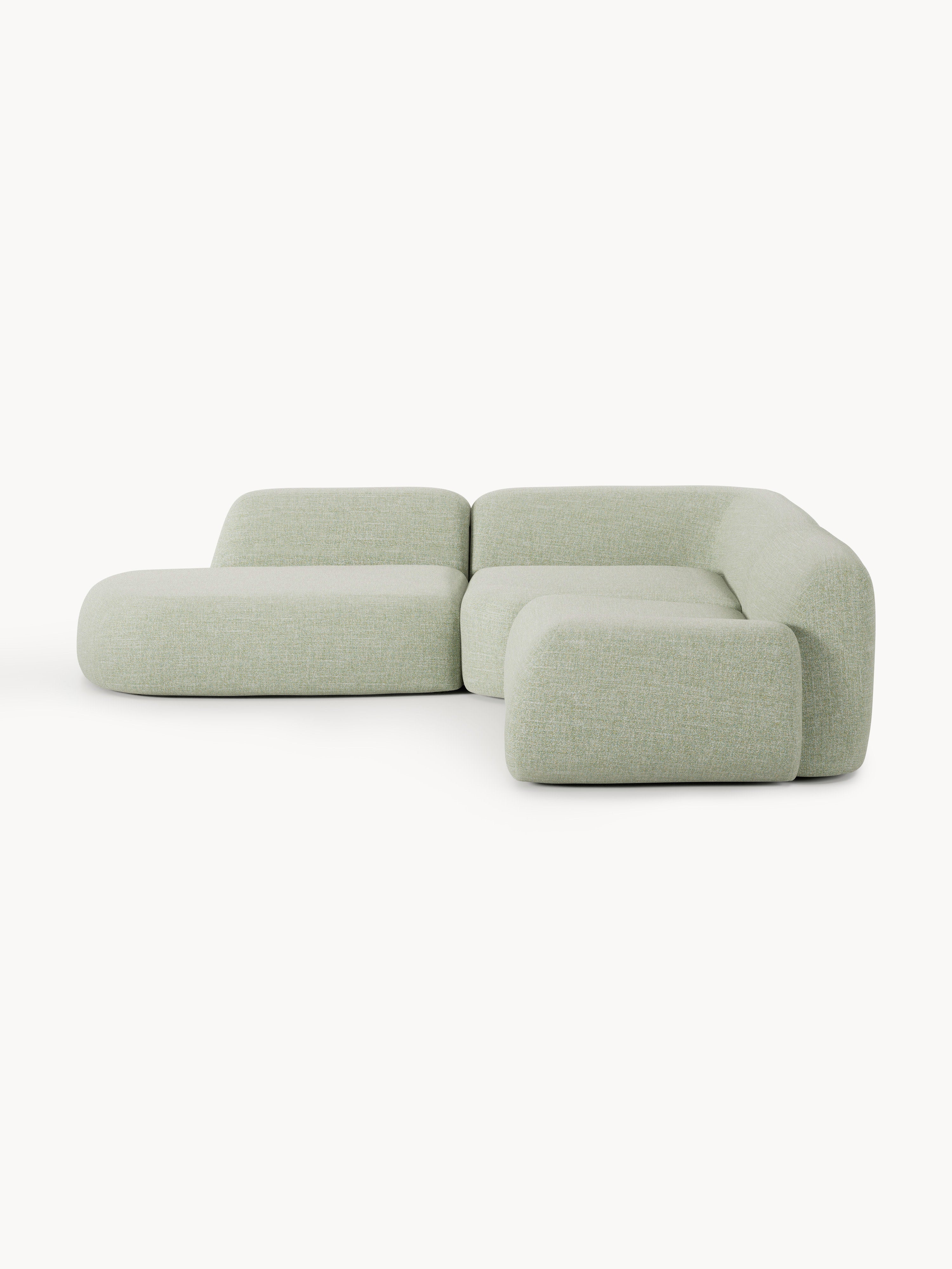 Wolke Modular Bouclé Corner Sofa (4-seater) with Chaise End