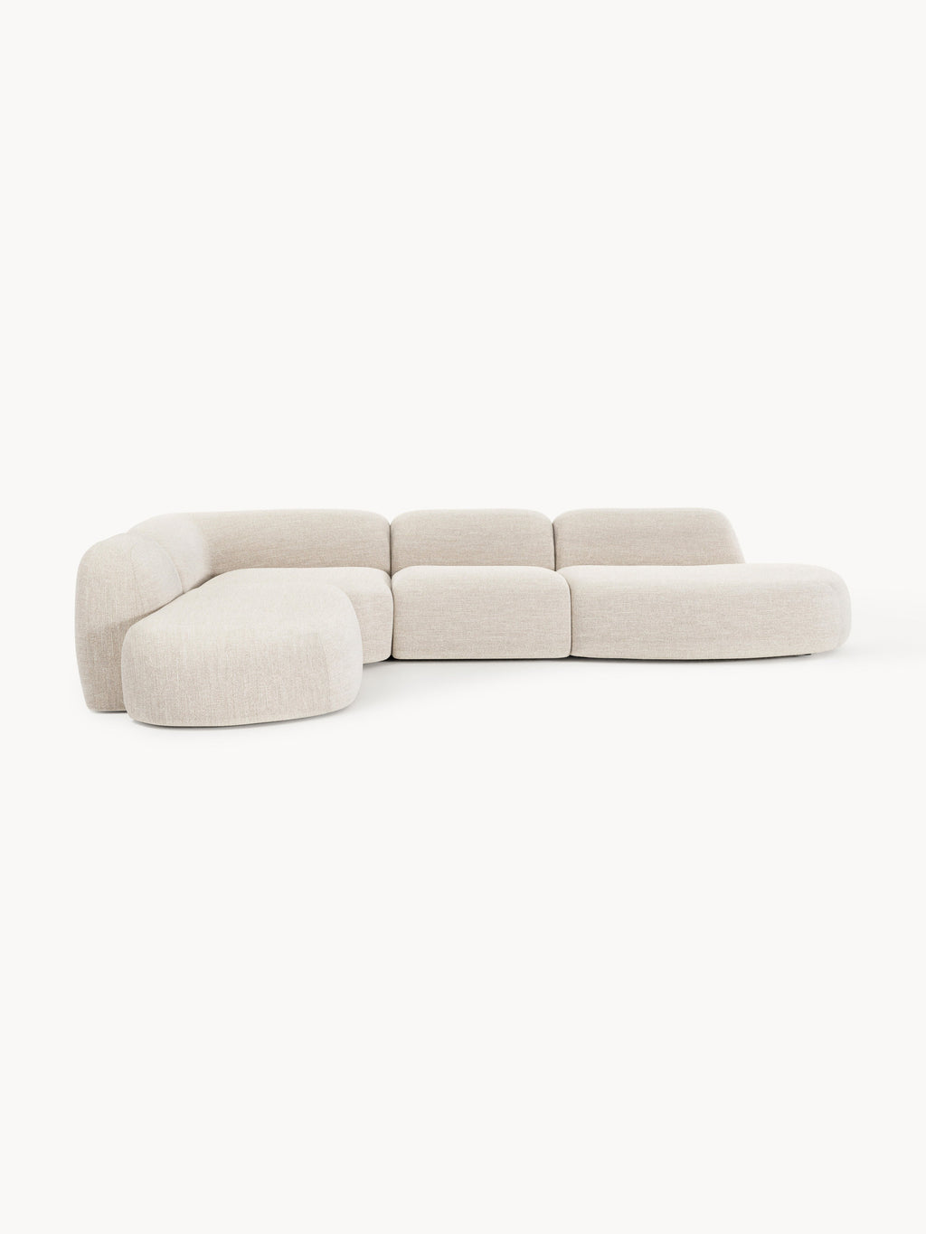 Wolke XL Modular Bouclé Corner Sofa with Chaise Ends