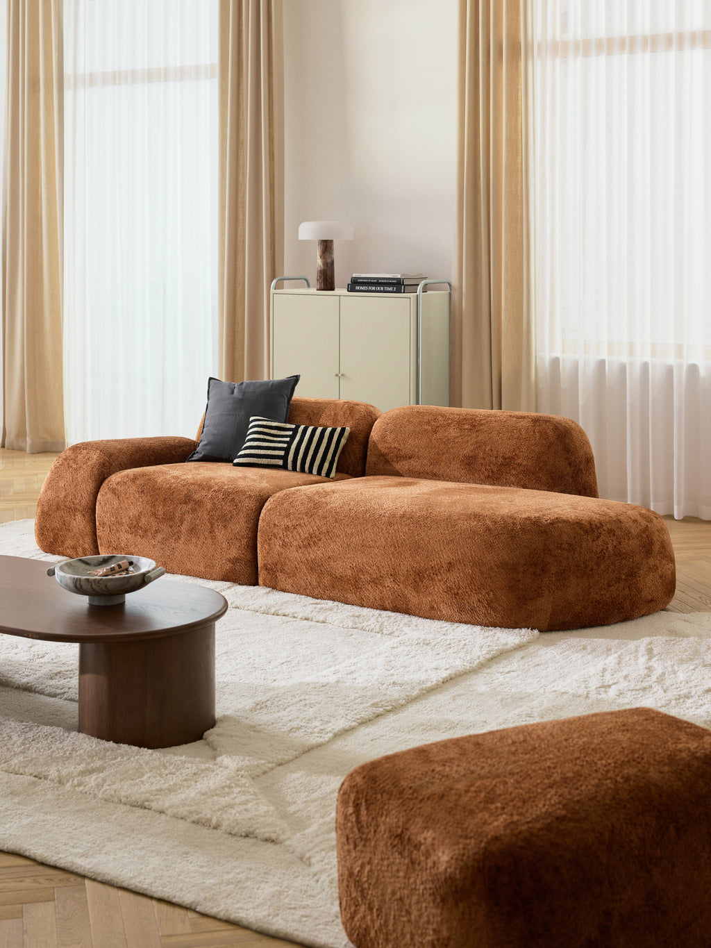 Wolke Modular Teddy Bouclé Chaise (3-seater)