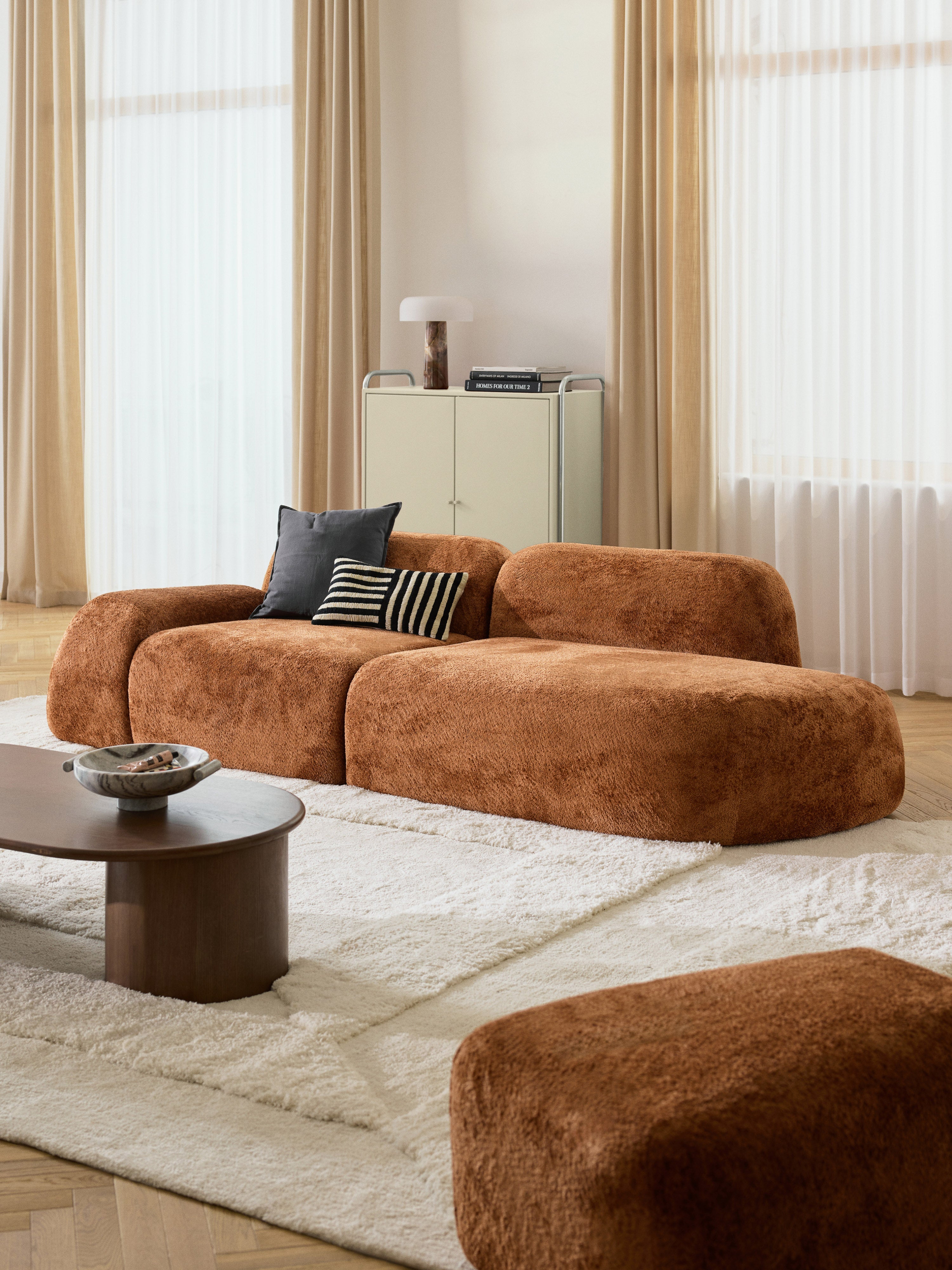 Wolke Modular Teddy Bouclé Chaise (3-seater)
