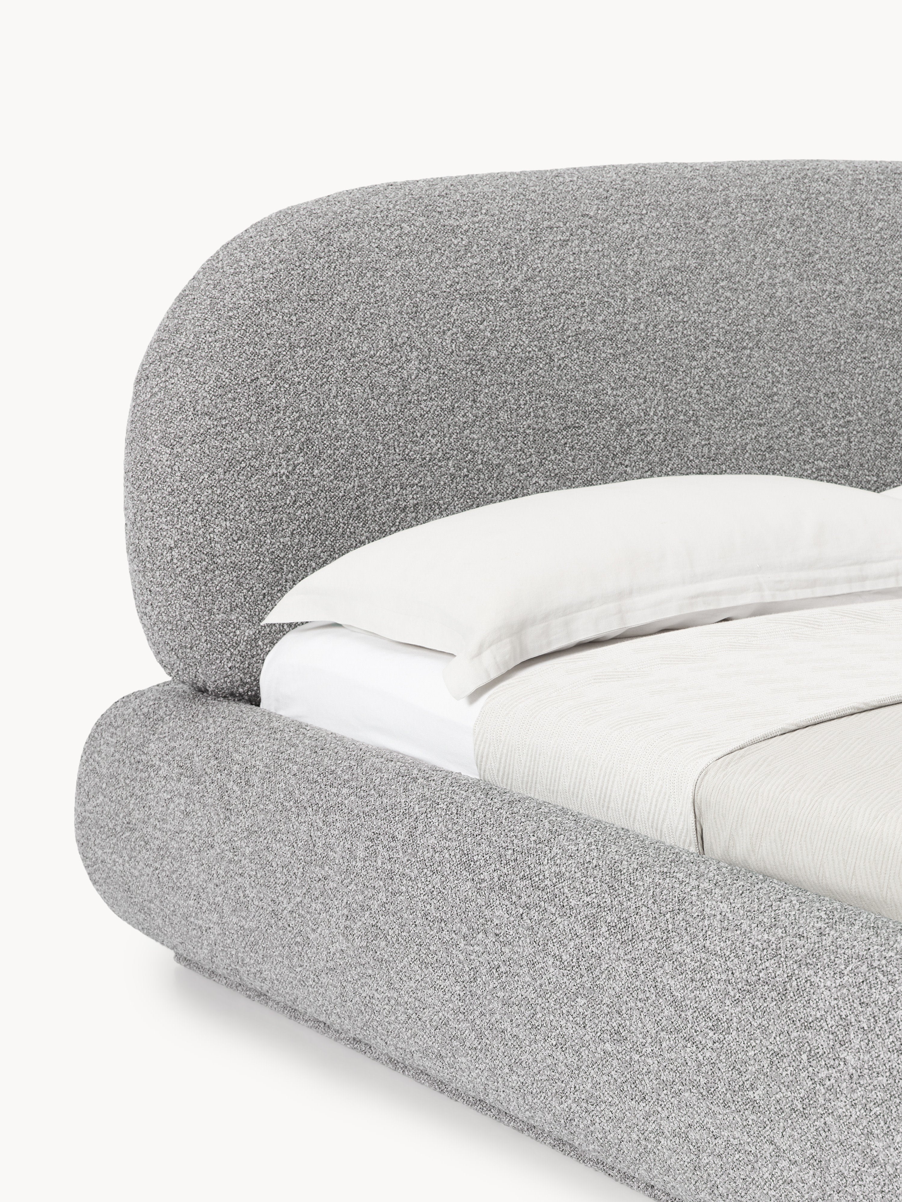 Alba Upholstered Bouclé Bed with Storage