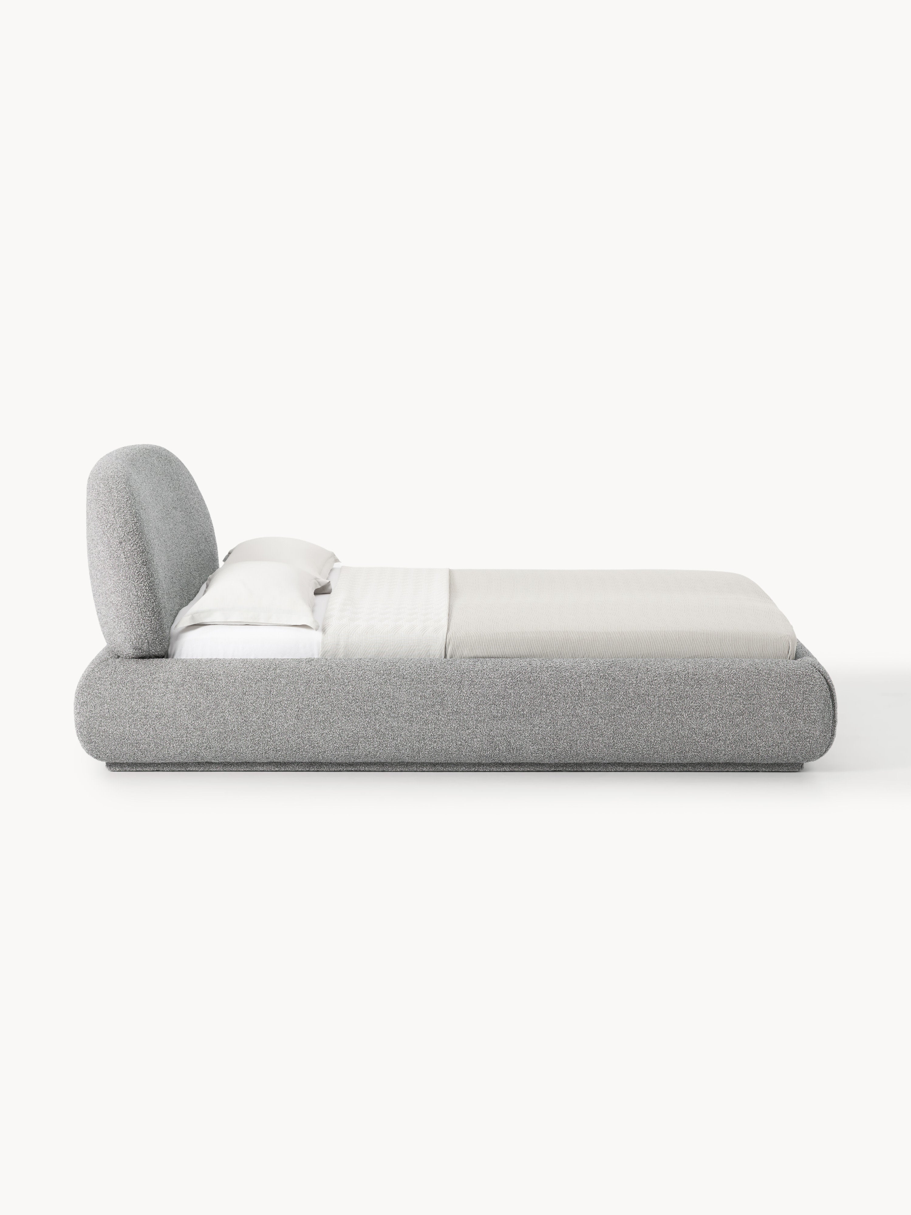 Alba Upholstered Bouclé Bed with Storage