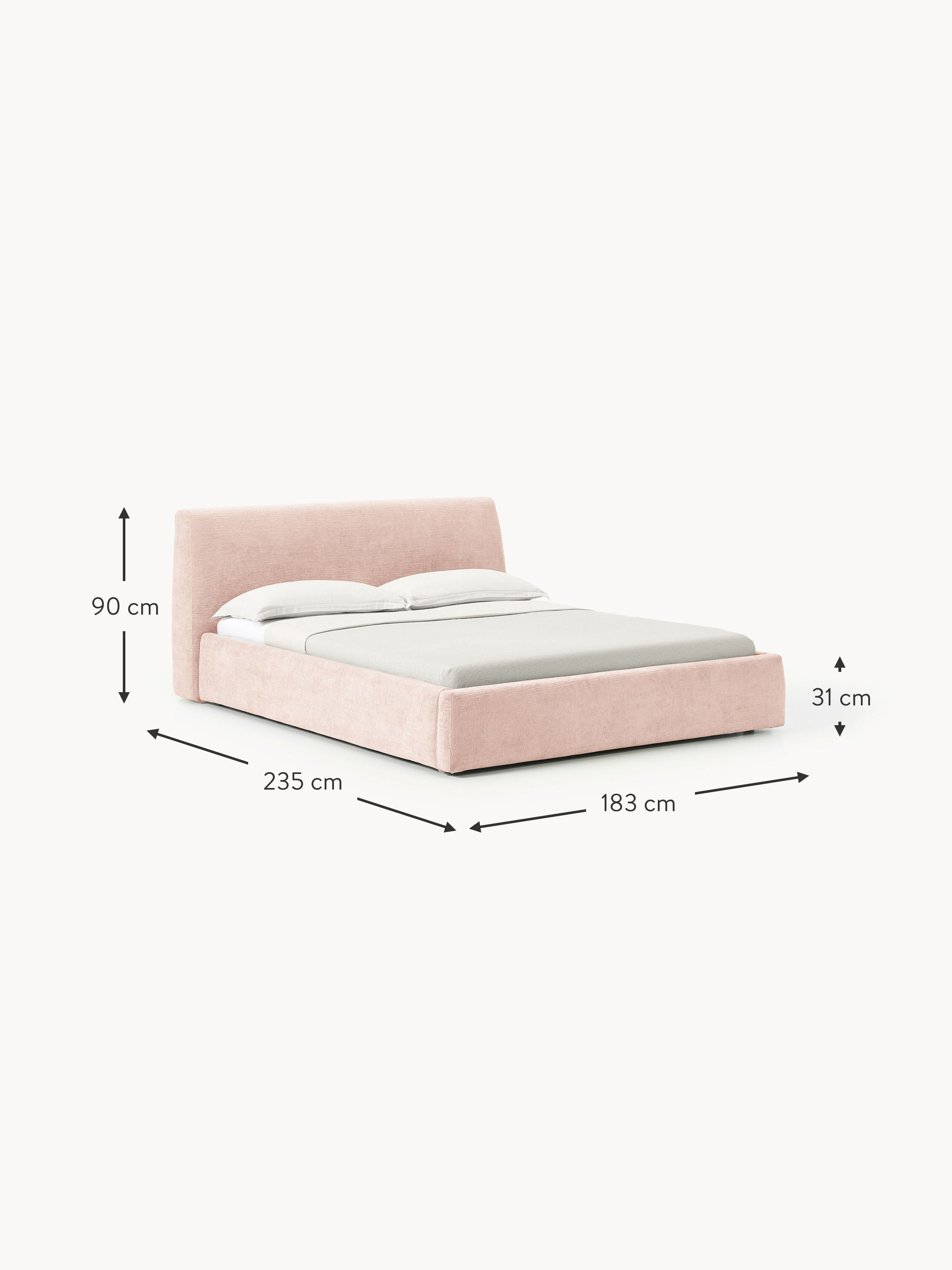 Cloud Upholstered Bed with Storage