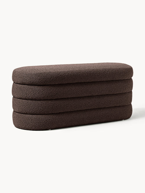 Gallery image 1 - Bouclé Upholstered Bench Alto with Storage Space