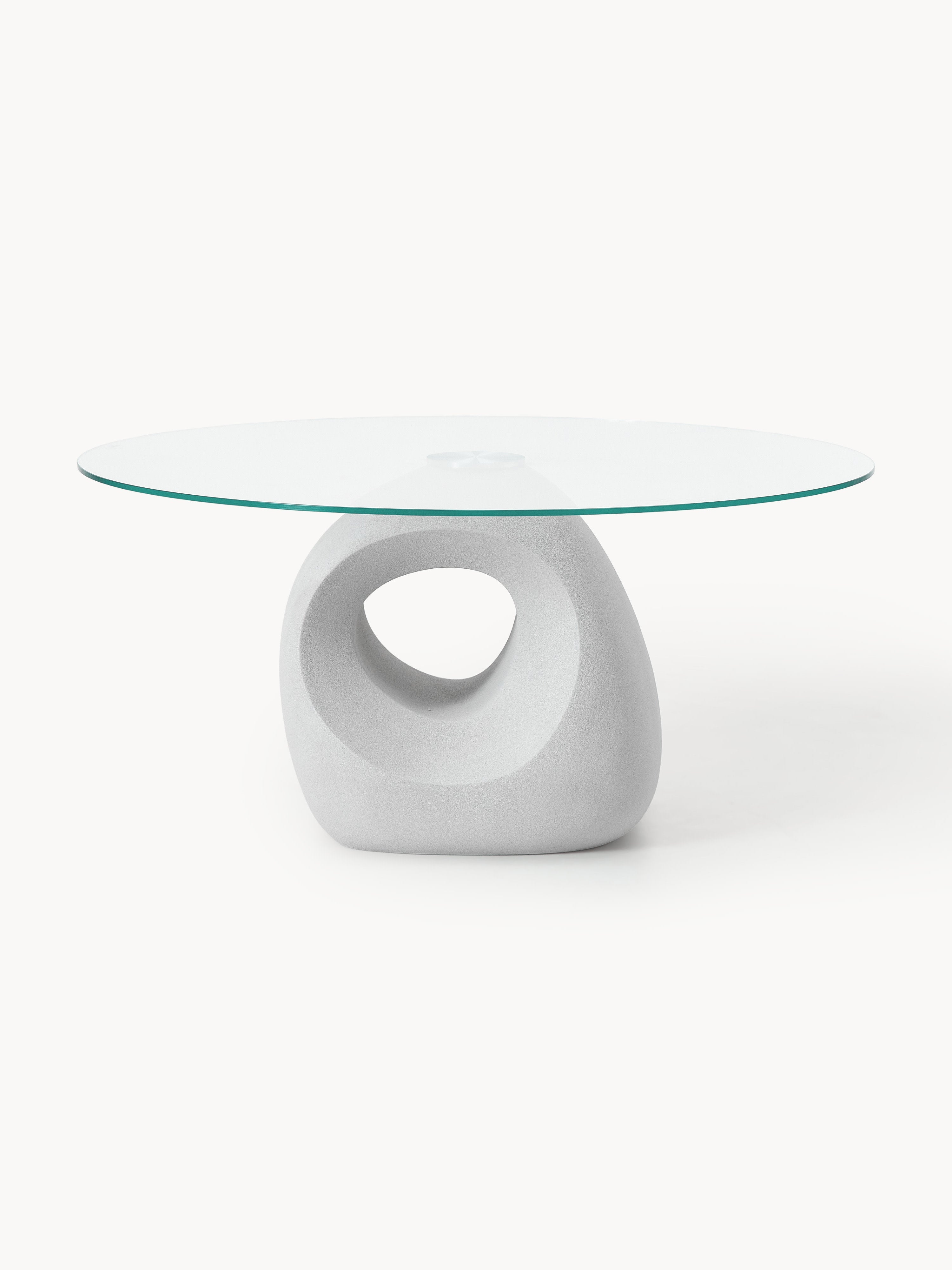 Linus Round Dining Table with Glass Top, in various sizes